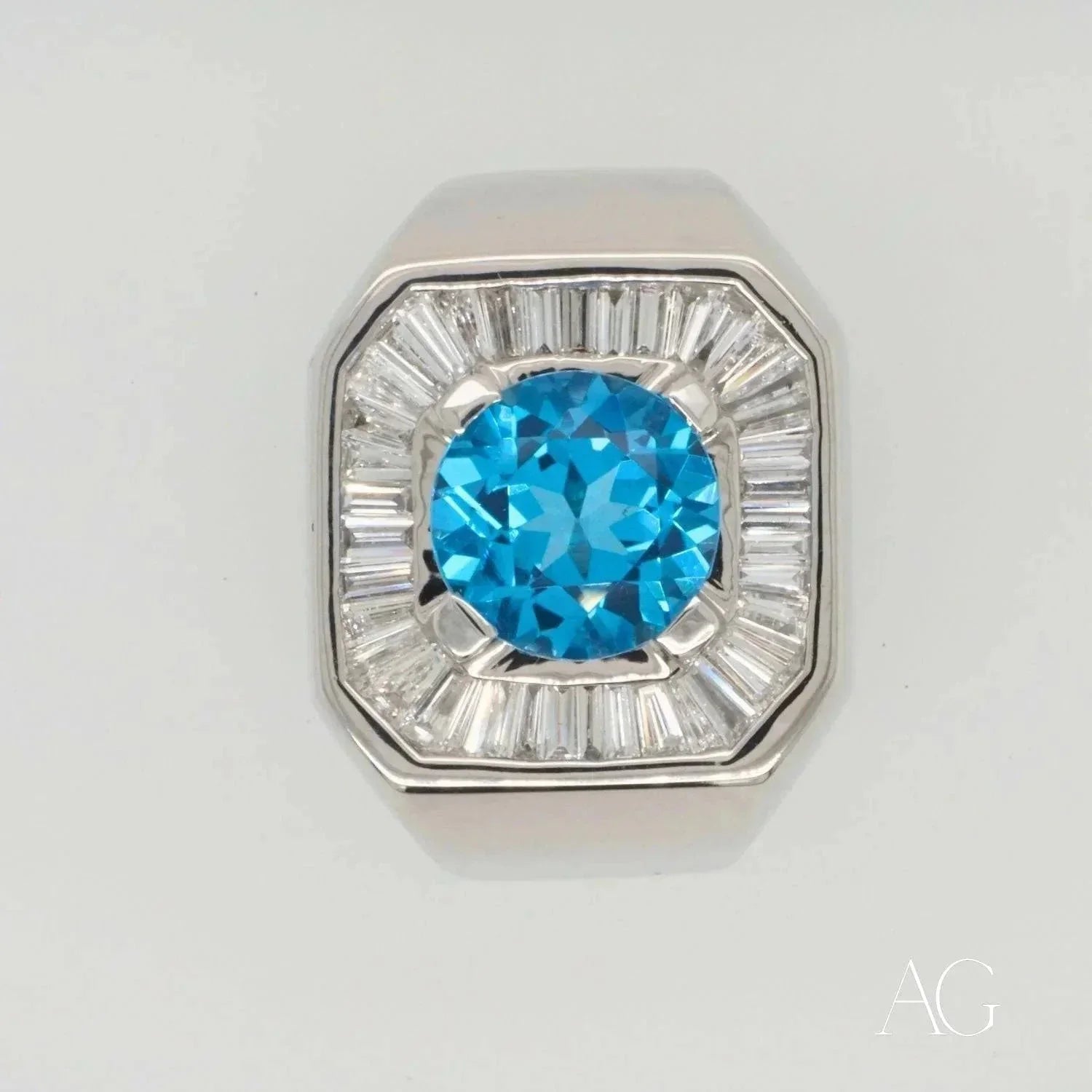 Exquisite Swiss Blue Topaz Elegance Ring – 925 Sterling Silver Women's Jewelry for Engagement, Wedding & Special Occasions