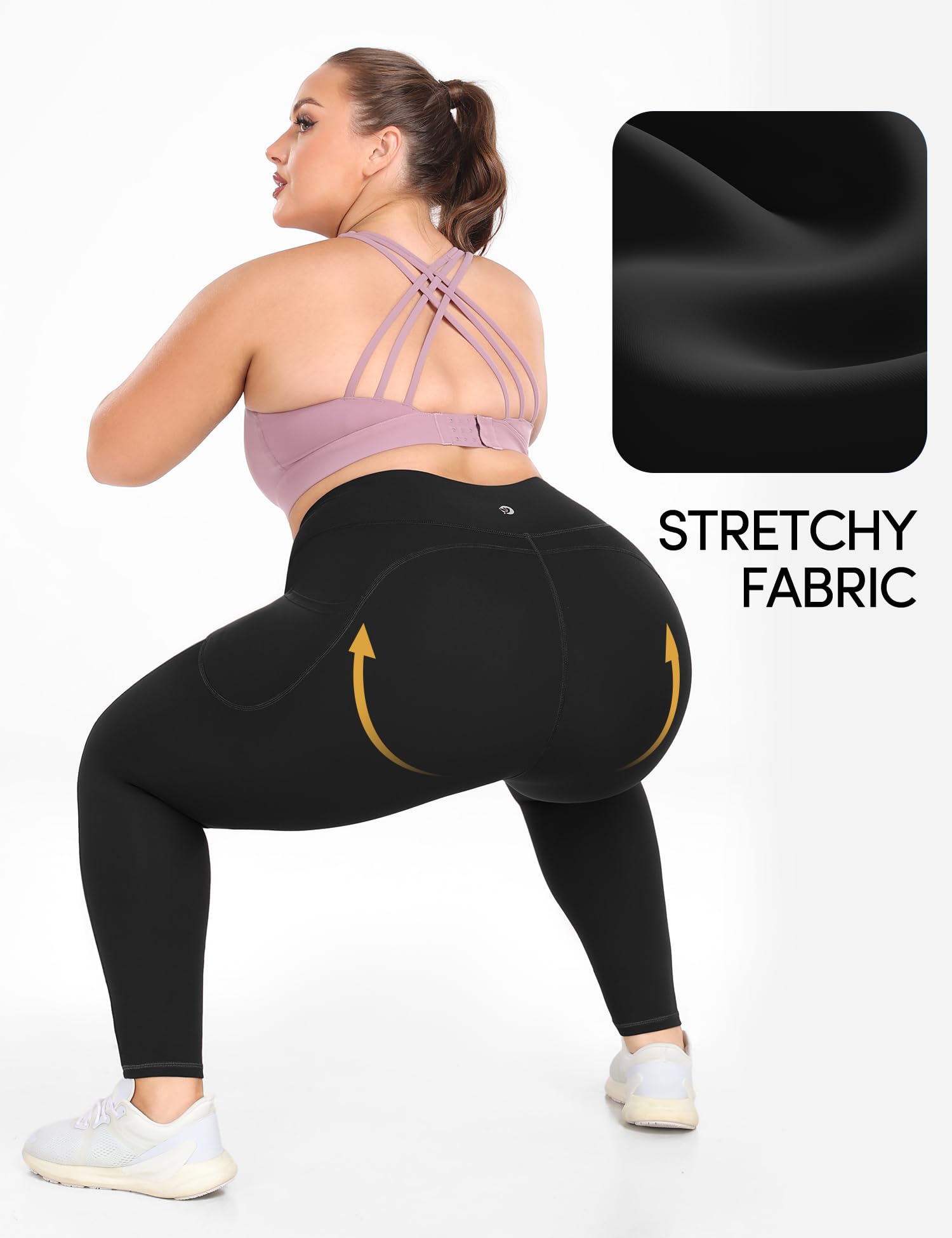 Buttery Soft Plus Size Leggings for Women - No Front Seam Yoga Pants with Pockets & Tummy Control (3X 4X) - Perfect for Workouts, Lounge & Everyday Comfort