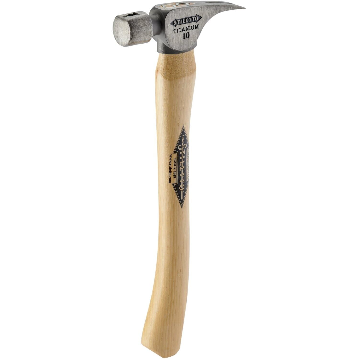 Stiletto FH10C Titanium Claw Hammer - 16oz Framing Hammer with Milled Face & Magnetic Nail Starter - Perfect for Carpentry, Construction, and DIY Home Projects