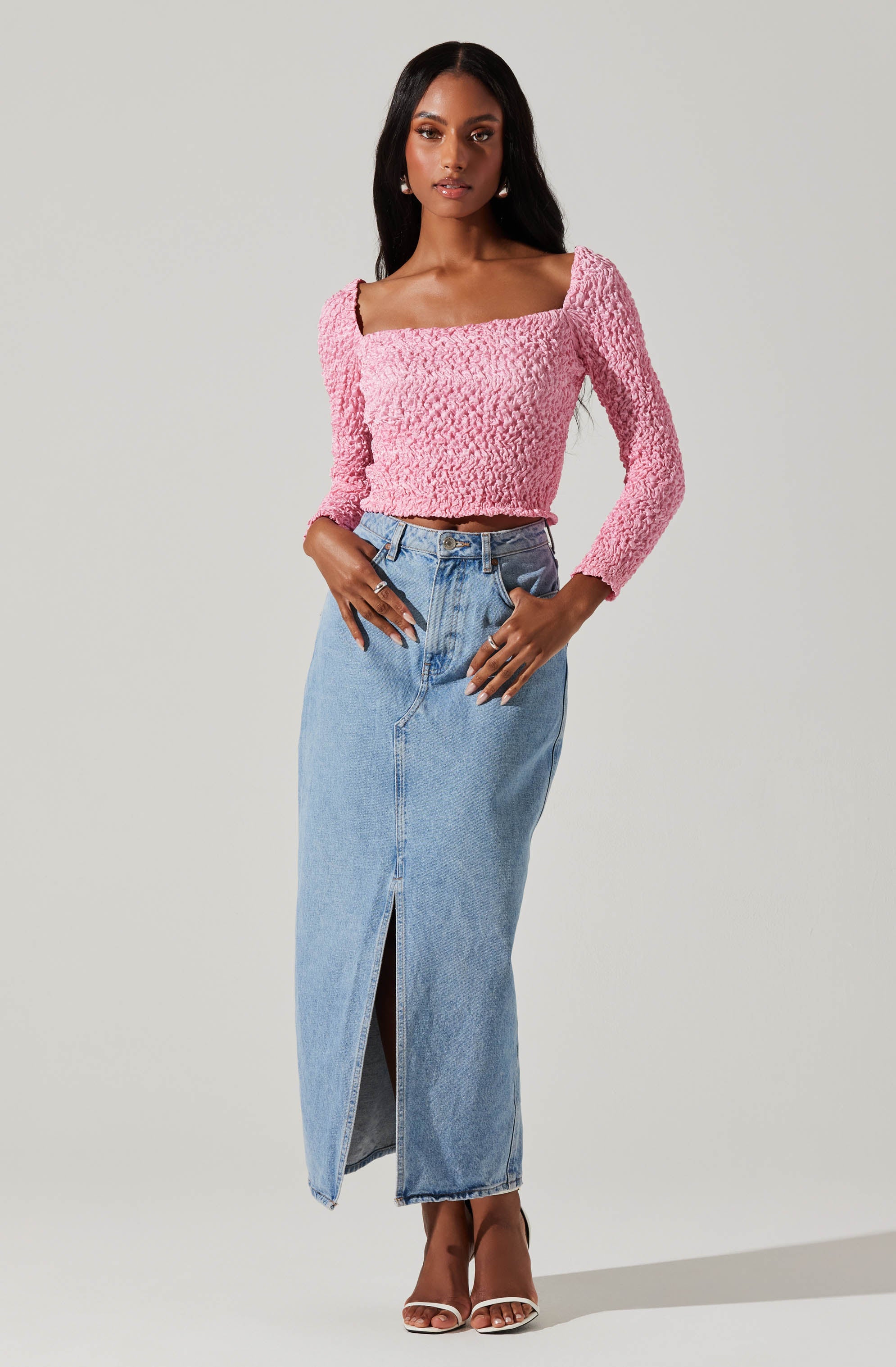 Sorrel Cropped Long Sleeve T-Shirt for Women - Stylish Casual & Party Wear - Perfect for Date Nights, Brunch & Layering Outfits