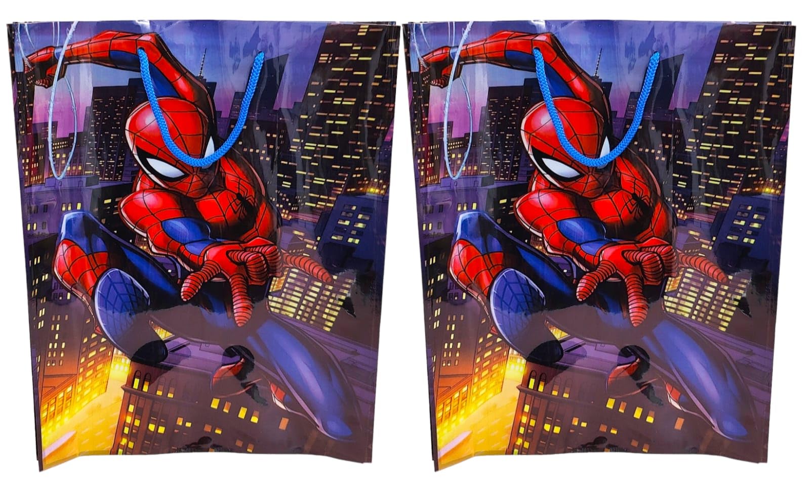 Cartoon Themed Paper Amanvani Carry Bags - Pack of 6 | Kids Birthday Party Favor Gift Bags | Return Gifts for Boys | Eco-Friendly Goody Bags for Birthday Parties, School Events & Festive Celebrations