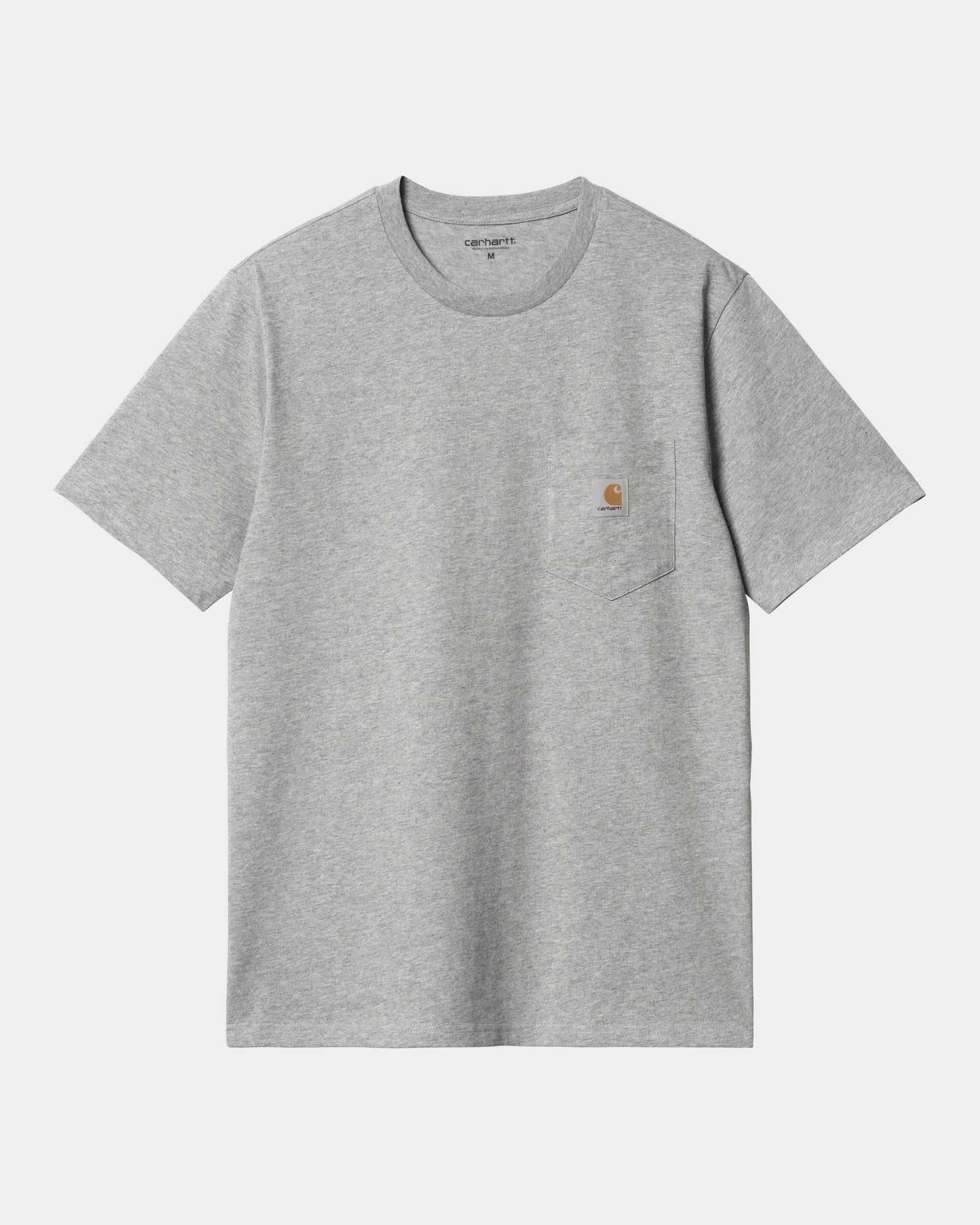 Men's Pocket T-Shirt - Soft Grey Heather Cotton Tee for Casual Wear & Everyday Comfort | Perfect for Outdoors, Work & Relaxation