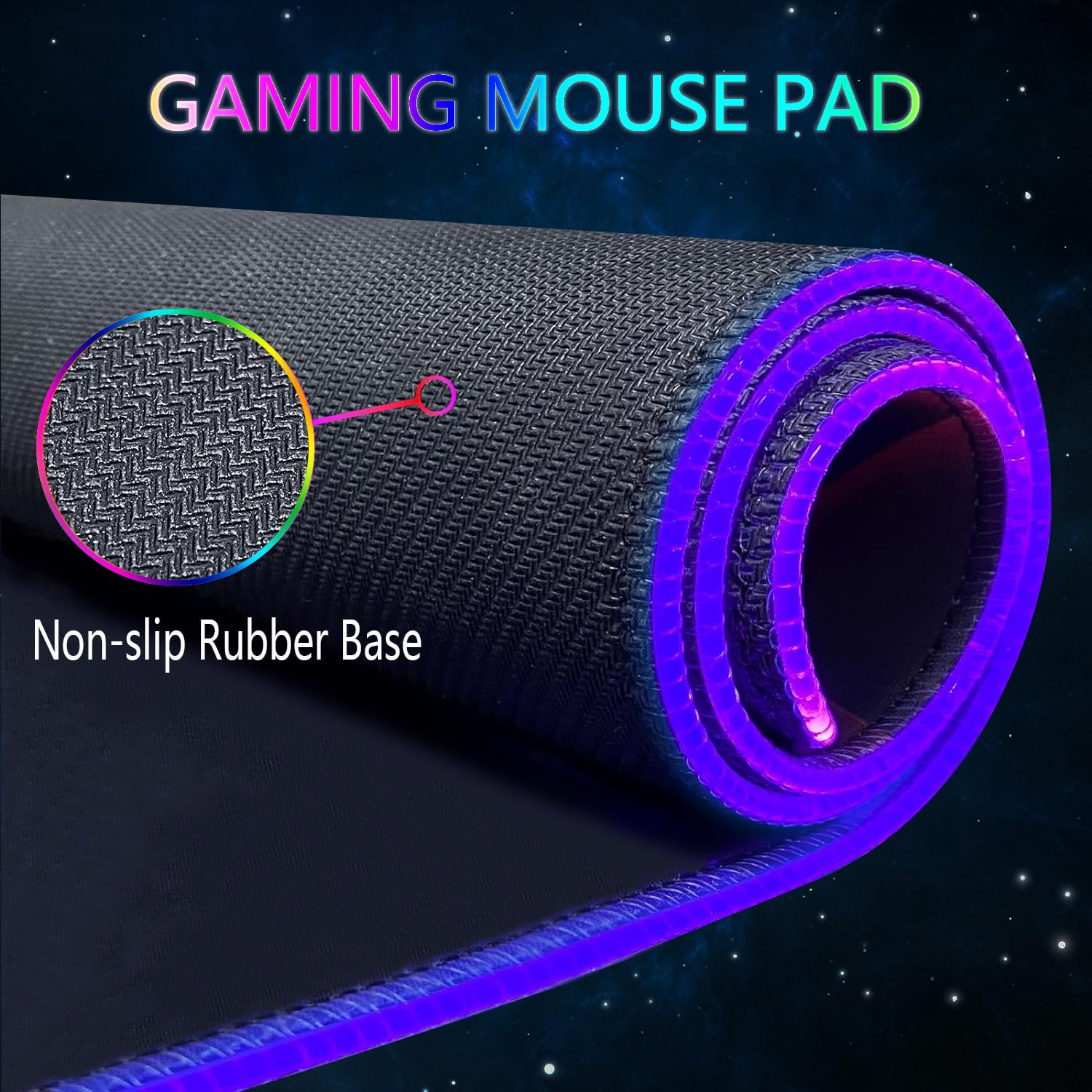 RGB Gaming Mouse Pad with LED Lights - Large 31.5