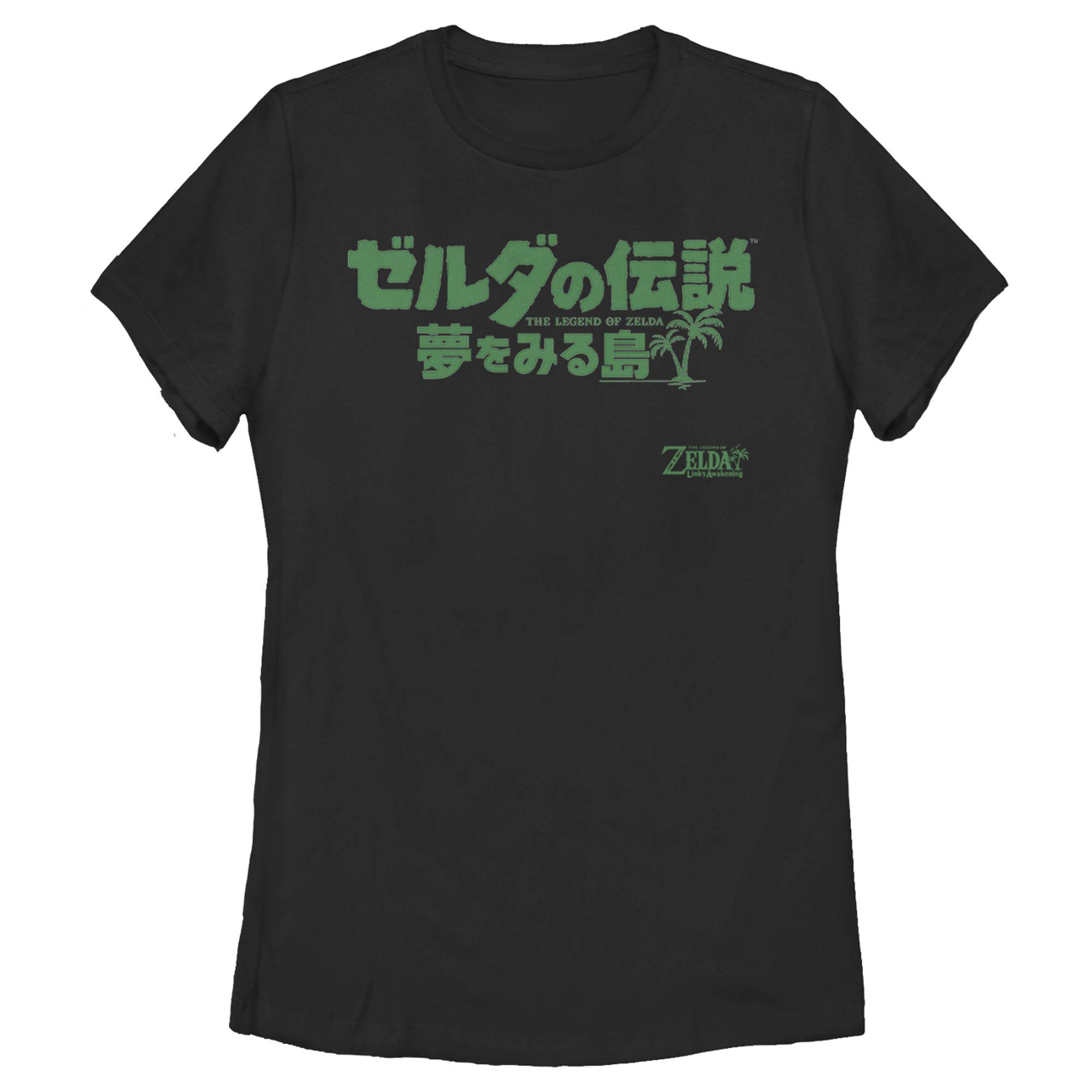Nintendo Legend of Zelda Link's Awakening Japanese Logo T-Shirt for Women | Retro Gaming Tee | Perfect for Cosplay, Gaming Conventions & Casual Wear