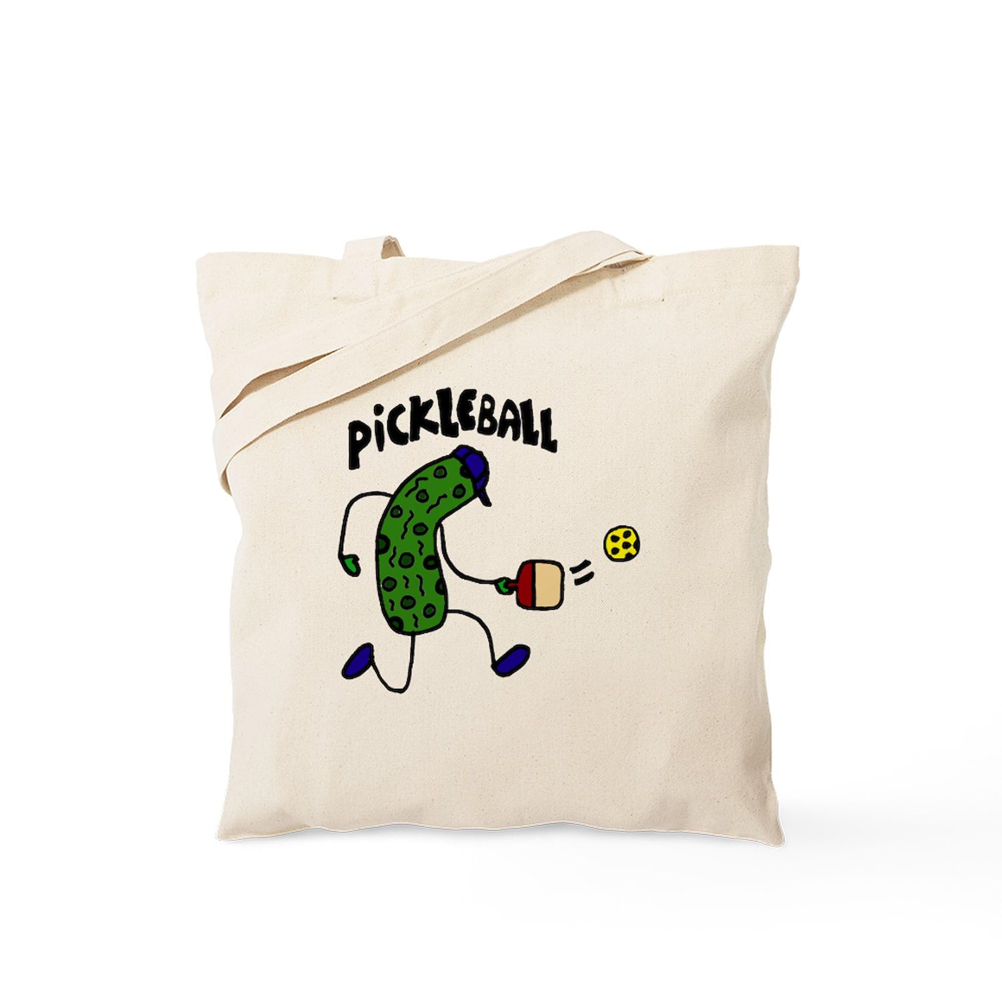Pickleball Art Tote Bag - Natural Canvas Reusable Shopping Bag for Groceries, Beach & Sports | Eco-Friendly Gift for Pickleball Lovers