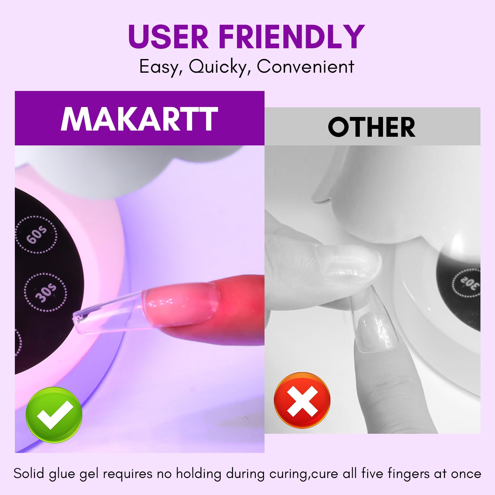 Makartt Strong Nail Glue Gel for Press On Nails - Long Lasting Adhesion for Home & Salon Use