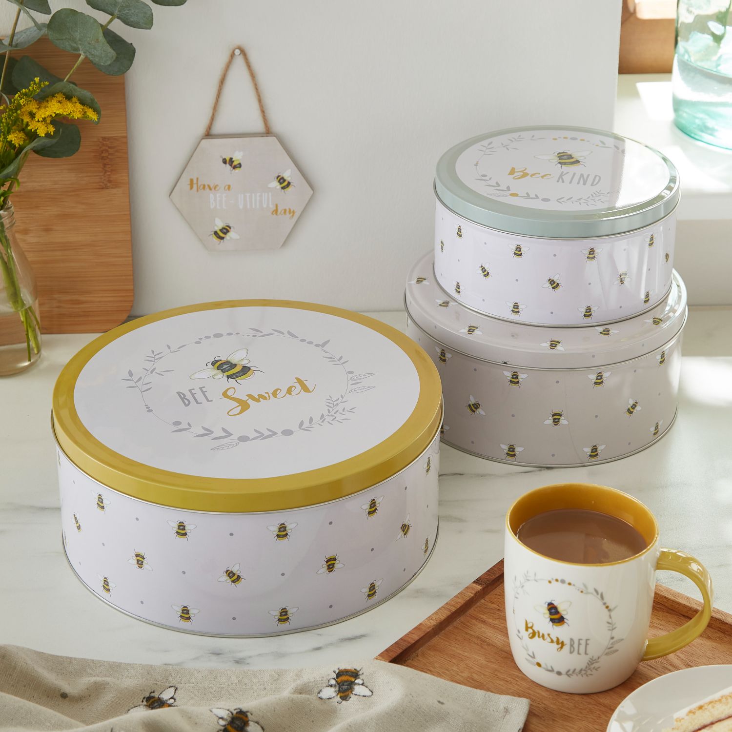 Bumble Bee Cake Pans Set of 3 - Nonstick Baking Tins for Cupcakes, Muffins & Small Cakes - Perfect for Birthday Parties, Baby Showers & Holiday Baking