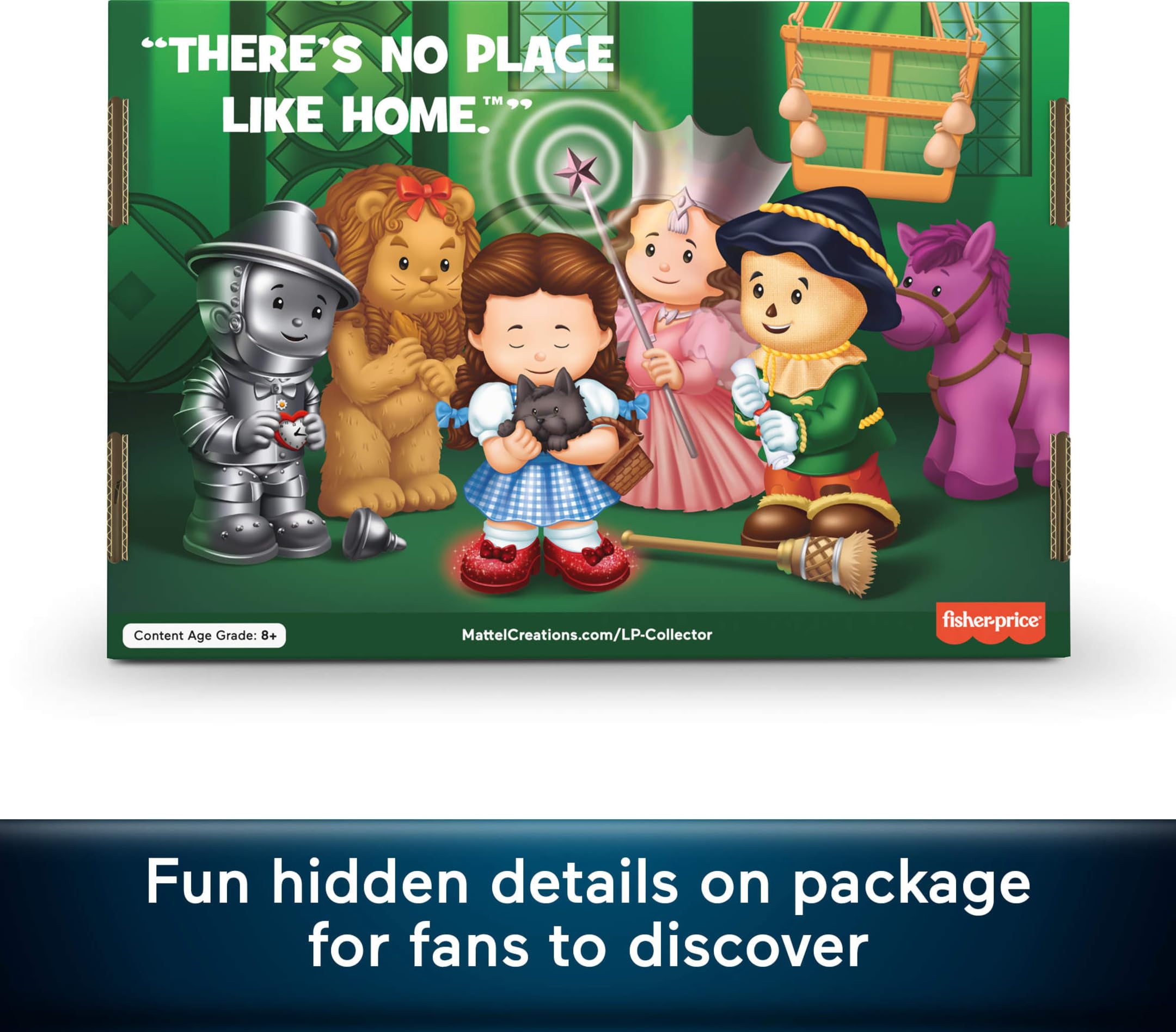 The Wizard of Oz Little People Collector's Edition - 4-Piece Movie Character Figure Set for Adults & Fans | Display Gift Box | Perfect for Home Decor, Office Display & Oz Memorabilia Collection