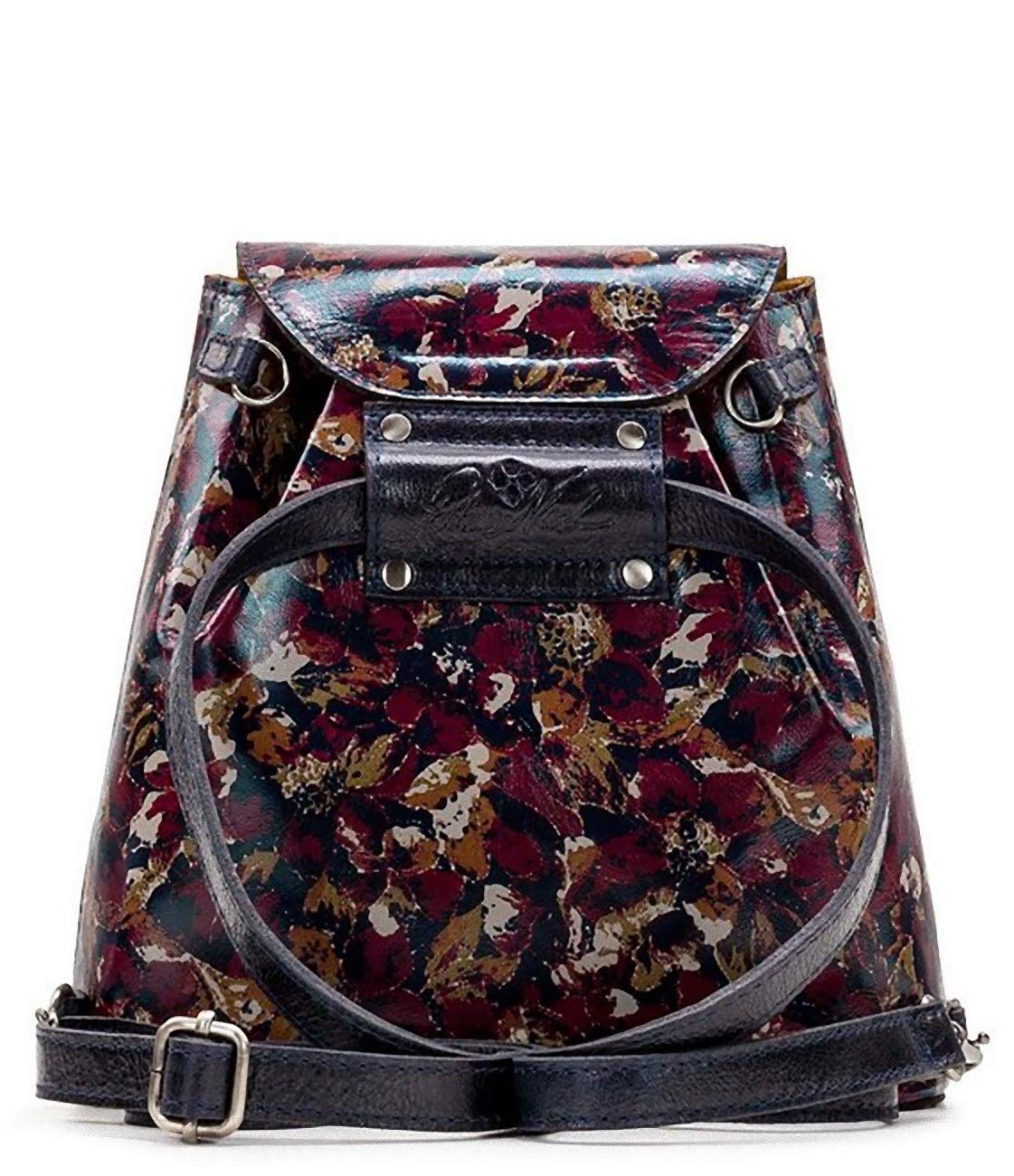 Patricia Nash Bellissimi Women's Leather Backpack - Scarlet Bloom Floral Design, Fashionable Laptop Bag for Work, Travel & Daily Commute