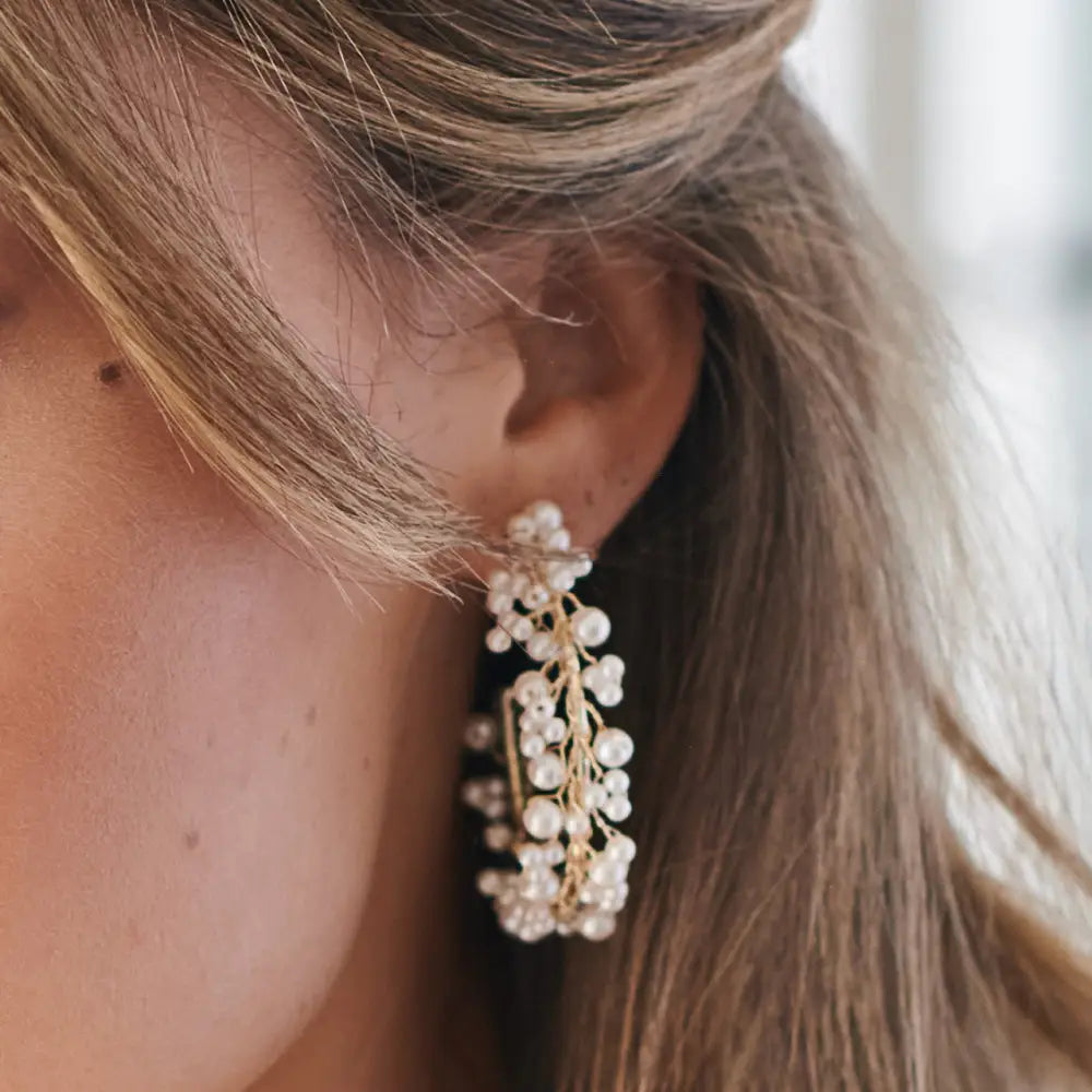 Elegant Bridal Earrings for Weddings - E2345 | Perfect for Brides, Bridesmaids, and Special Occasions