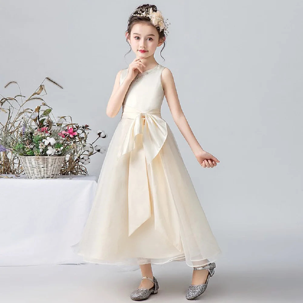 Elegant Cap Sleeve Princess Pageant Dress for Wedding, Birthday Party, Junior Bridesmaid | Perfect for Formal Events, Prom, Quinceañera & Special Occasions