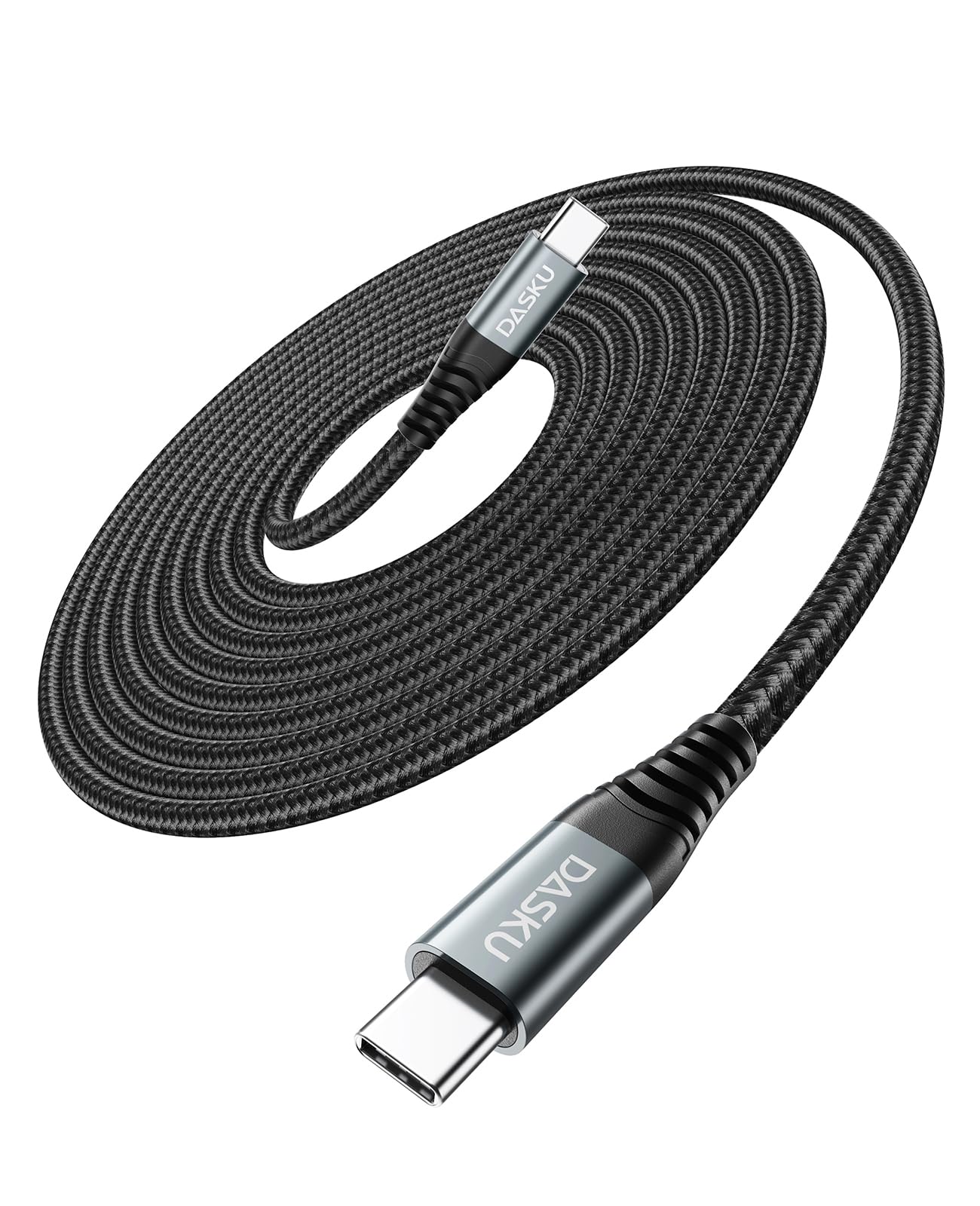 100W USB C to USB C Cable 15FT - Extra Long Fast Charging Braided Type C Cable - Compatible with iPhone 16/15/Pro/Plus/Pro Max, Samsung Galaxy S23, LG, Nintendo Switch - Perfect for Home, Office & Travel Charging
