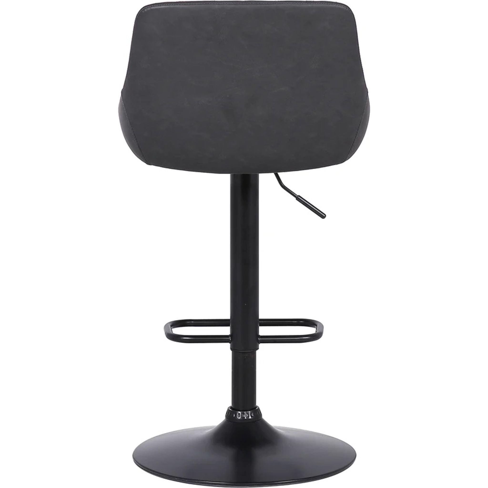Anibal Adjustable Height Stool - Black Bar Stool with Swivel Seat & Footrest - Perfect for Kitchen Island, Home Bar, Office & Game Room (LCANSWBABLGR)