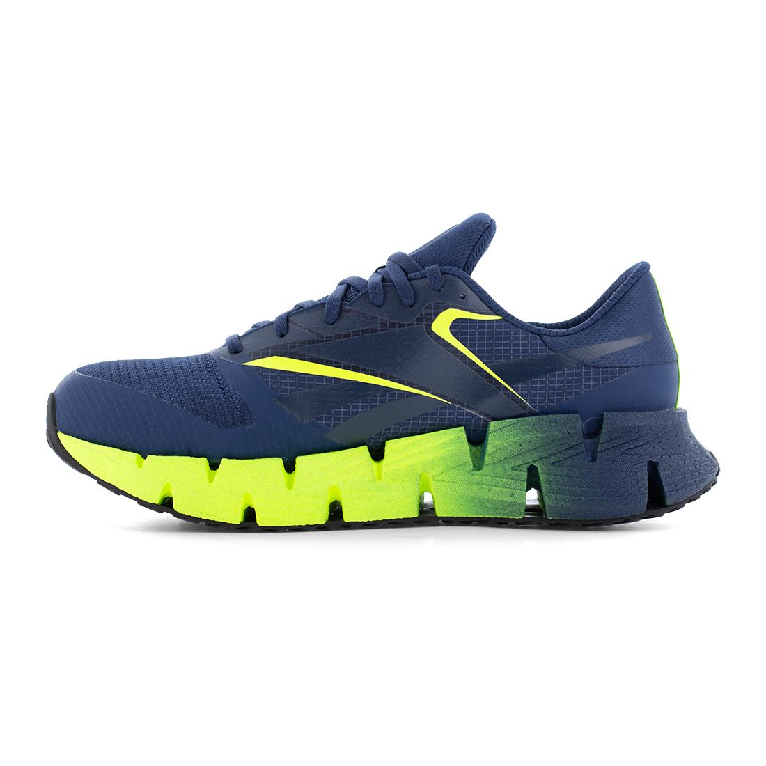 FloatZig Athletic Composite Toe Work Shoes for Men & Women - Lightweight Safety Shoes with Slip-Resistant Outsole, Breathable Mesh (Blue/Lime) - Perfect for Construction, Warehouse, and Outdoor Work