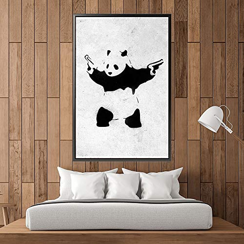 Banksy Panda With Guns Canvas