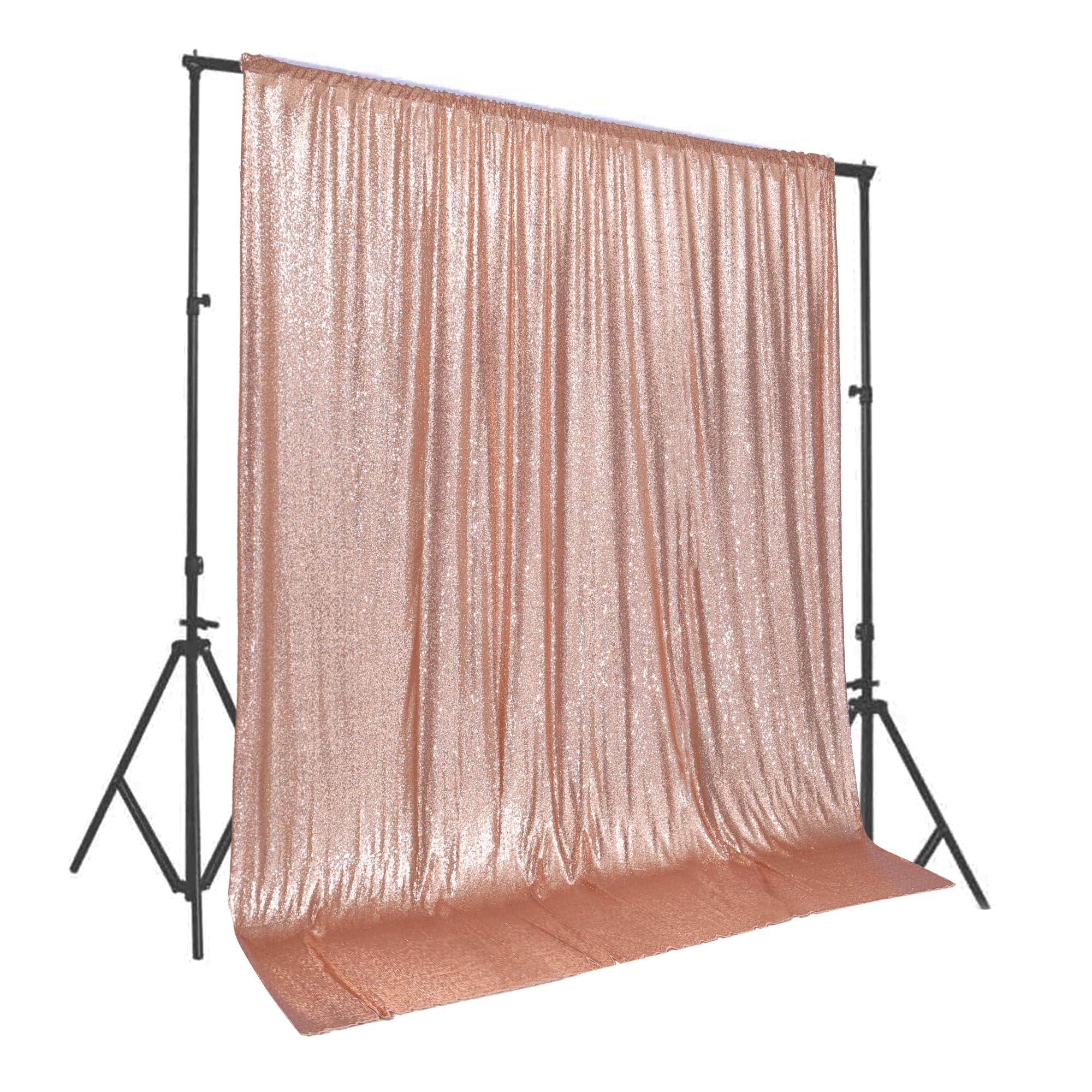 10x10ft Rose Gold Sequin Backdrop for Photography Booth | Party Decor, Wedding, Birthday & Event Background | Premium Photo Shoot Backdrop for Social Media & Professional Events