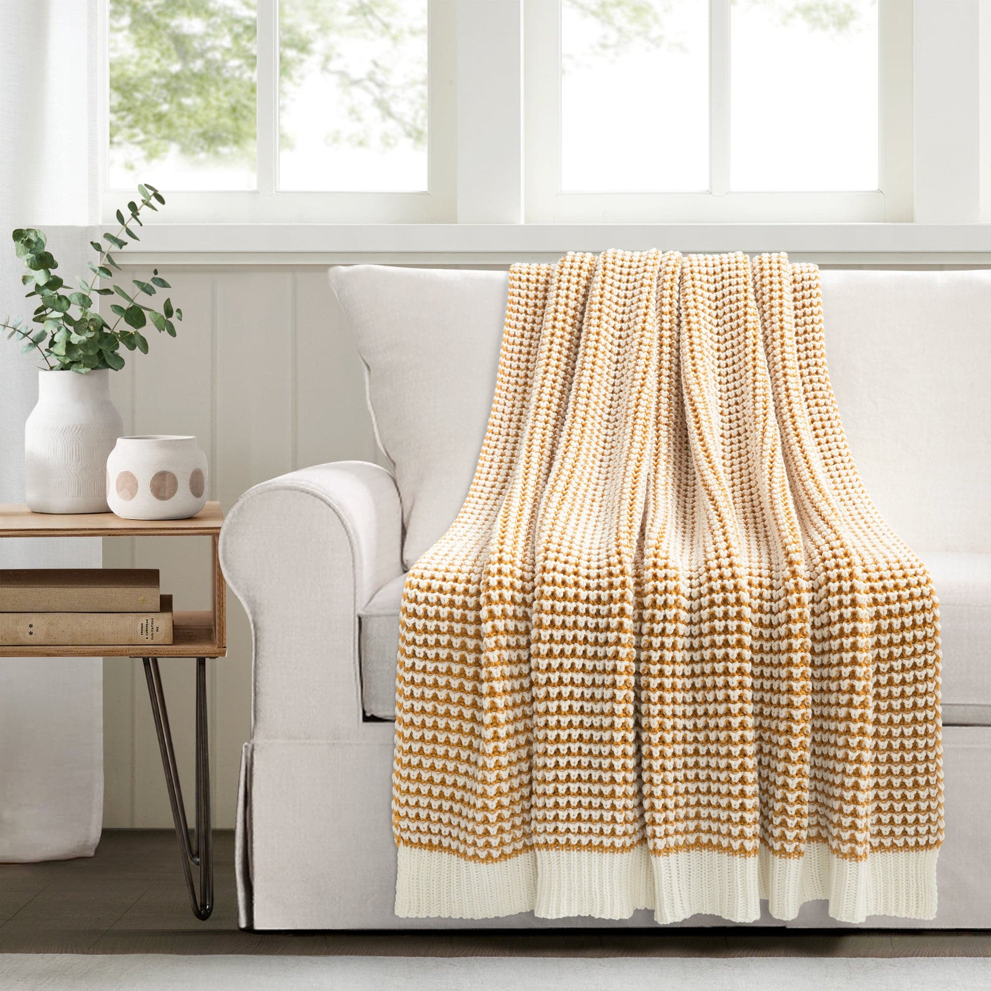 Cozy Soft Knitted Throw Blanket - Warm & Luxurious Chunky Knit Blanket for Couch, Bed, Sofa - Perfect for Winter, Home Decor & Gift