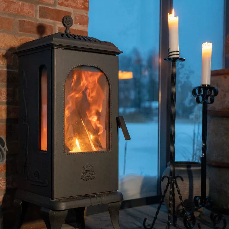 Westbo Victoria 100 Cast Iron Stove - Classic Wood Burning Fireplace for Cozy Living Rooms & Cabins