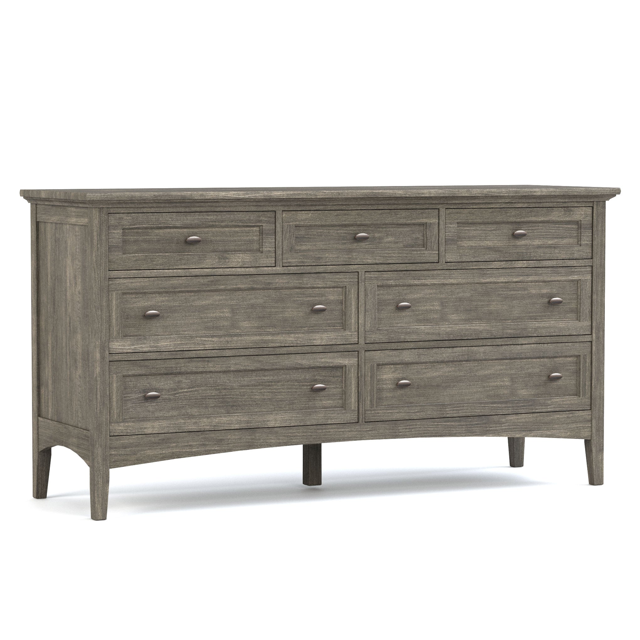 Revere Seven Drawer Dresser - Solid Wood Bedroom Chest of Drawers for Storage & Organization | Perfect for Master Bedroom, Guest Room & Dorm Decor