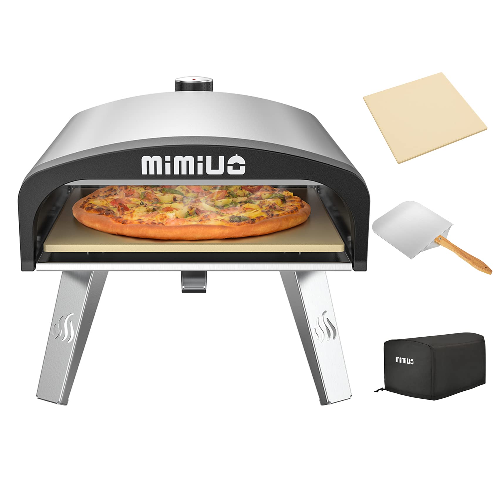 Portable Stainless Steel Outdoor Gas Pizza Oven with 13