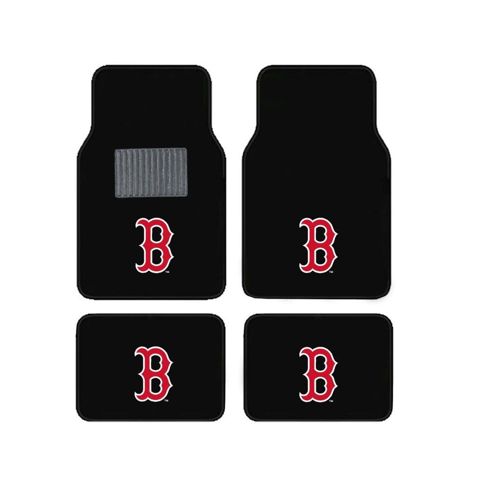 Premium 4-Piece Universal Fit Car Floor Mats with Logo - All-Weather Front & Rear Carpet Mats for SUVs, Sedans, Trucks - Non-Slip, Durable & Easy to Clean