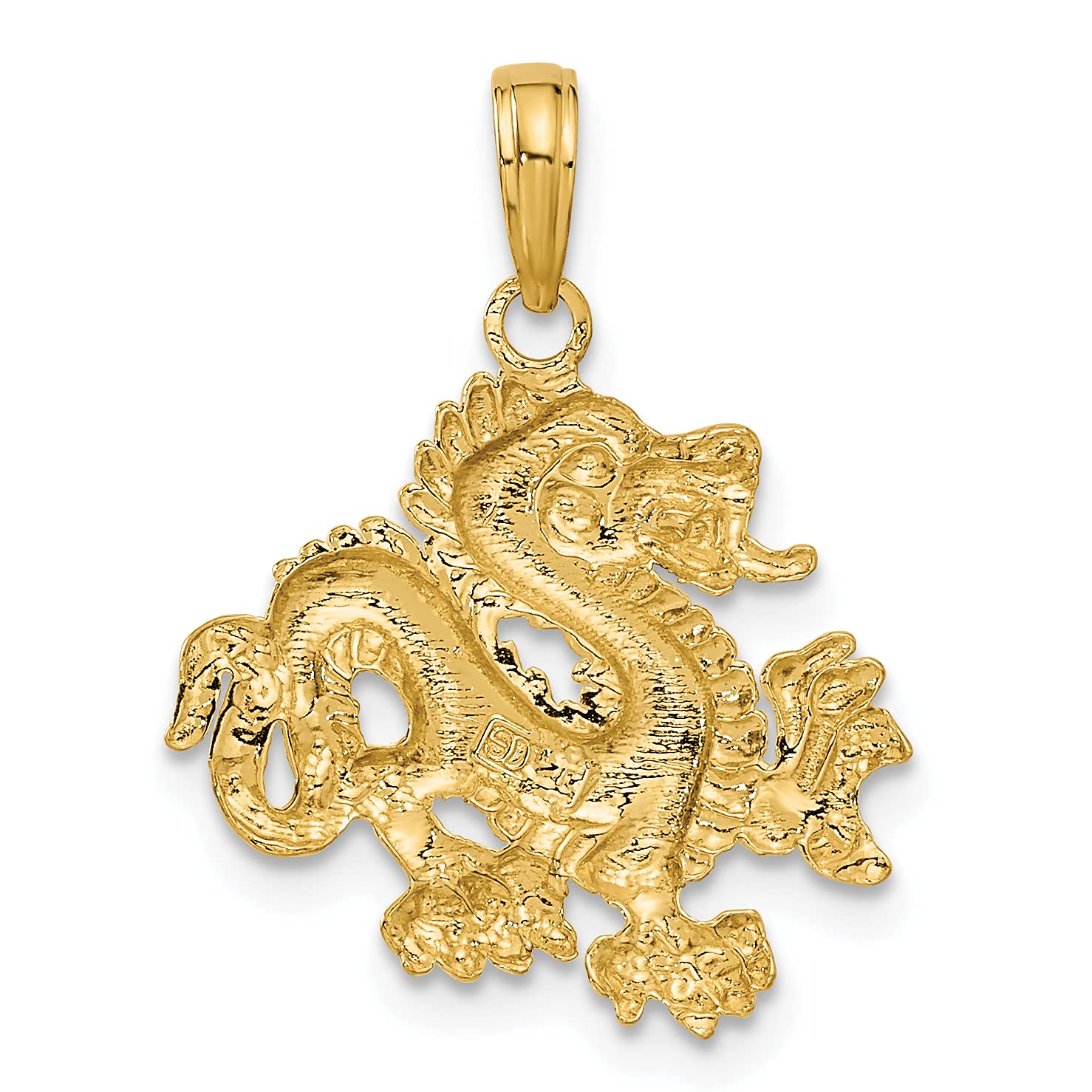 14K Solid Yellow Gold Dragon Necklace Pendant Charm - Elegant Jewelry Gift for Women, Birthday, Anniversary & Special Occasions | Perfect for Layering, Daily Wear & Statement Looks