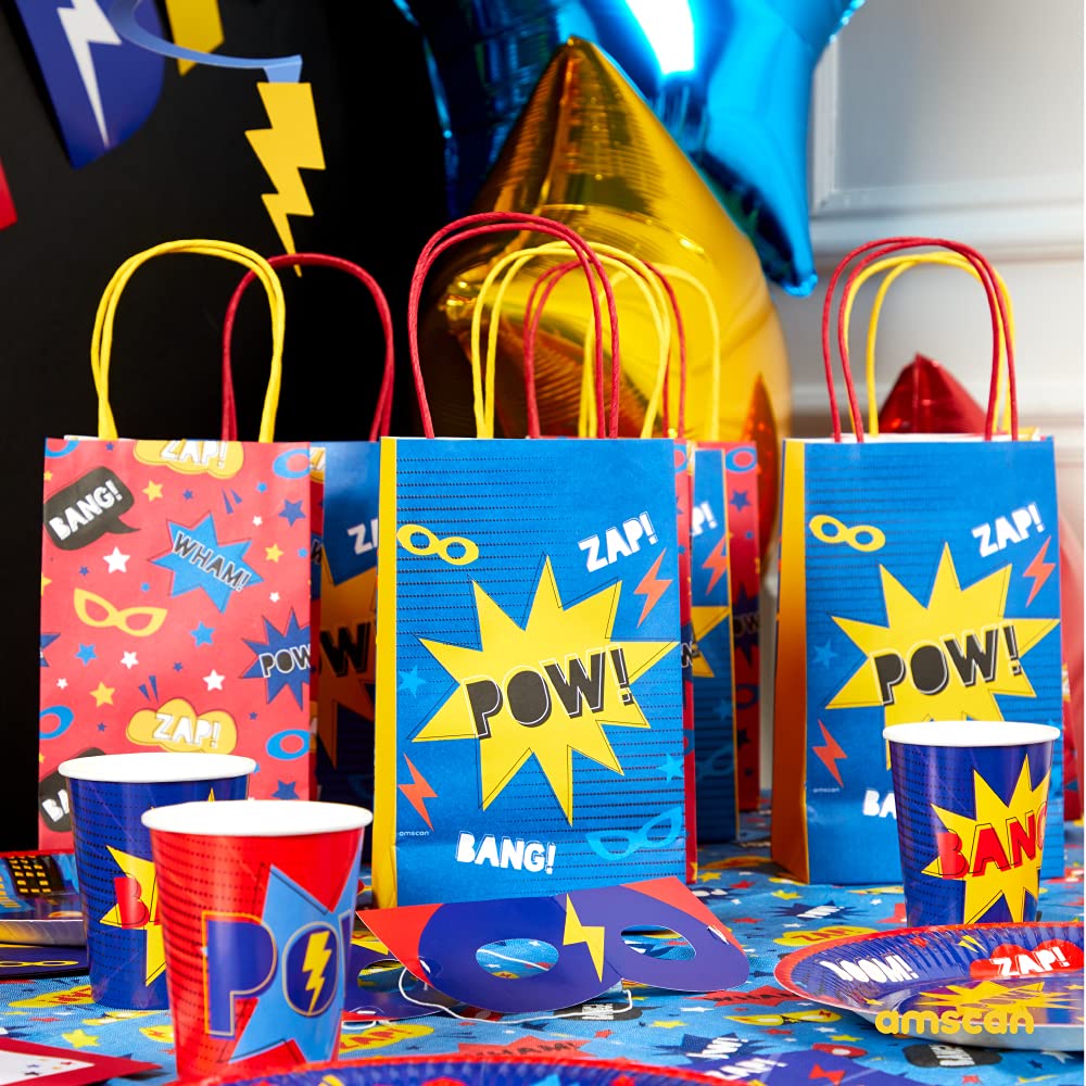 Amscan 9909087 Super Hero Mixed Cups 250Ml (8.5oz) - 12 Pack | Party Supplies for Kids Birthday, Halloween & Superhero Themed Events | BPA-Free Plastic Drinkware for Juice, Soda & Water