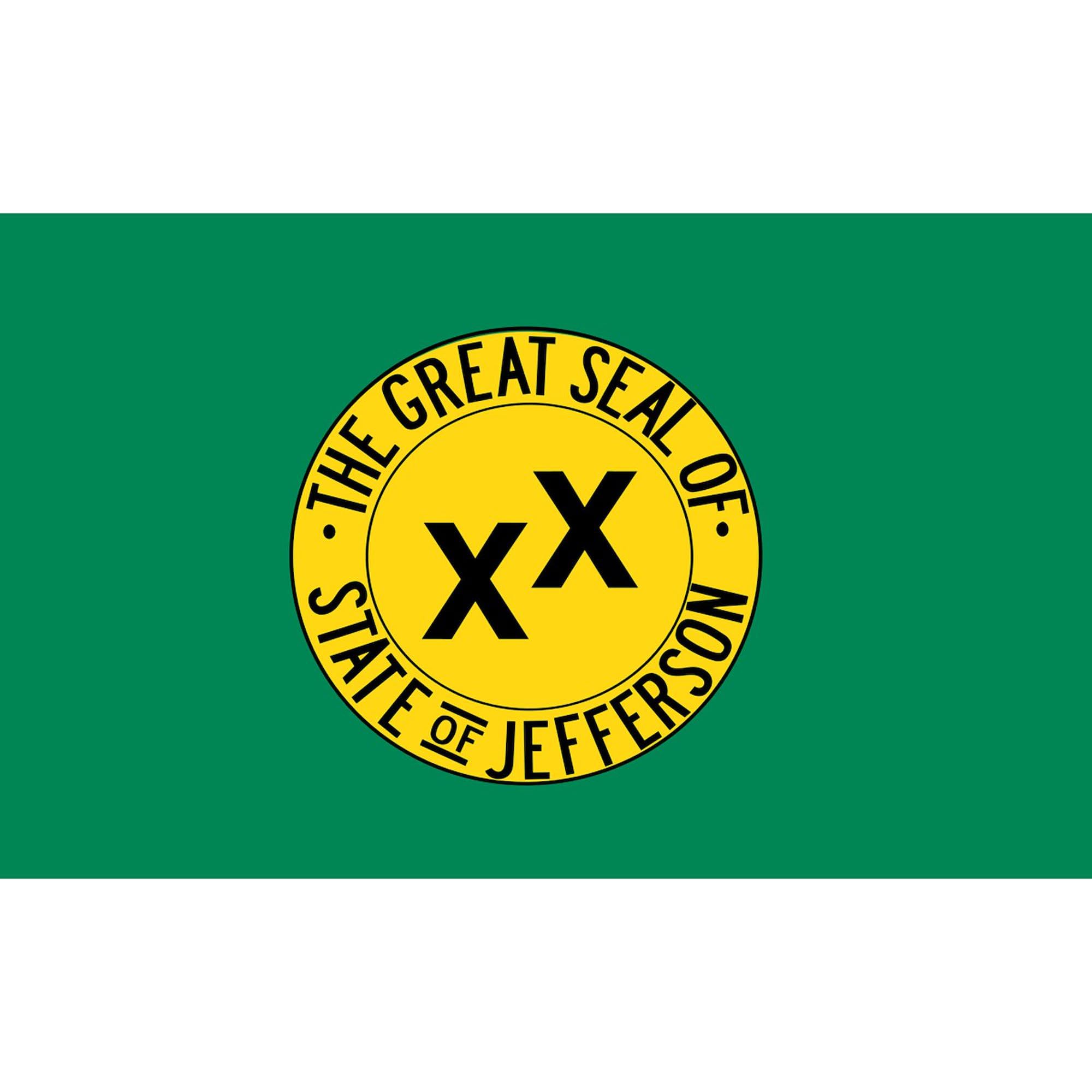 State of Jefferson Oval Car Bumper Sticker - Road Trip Decal
