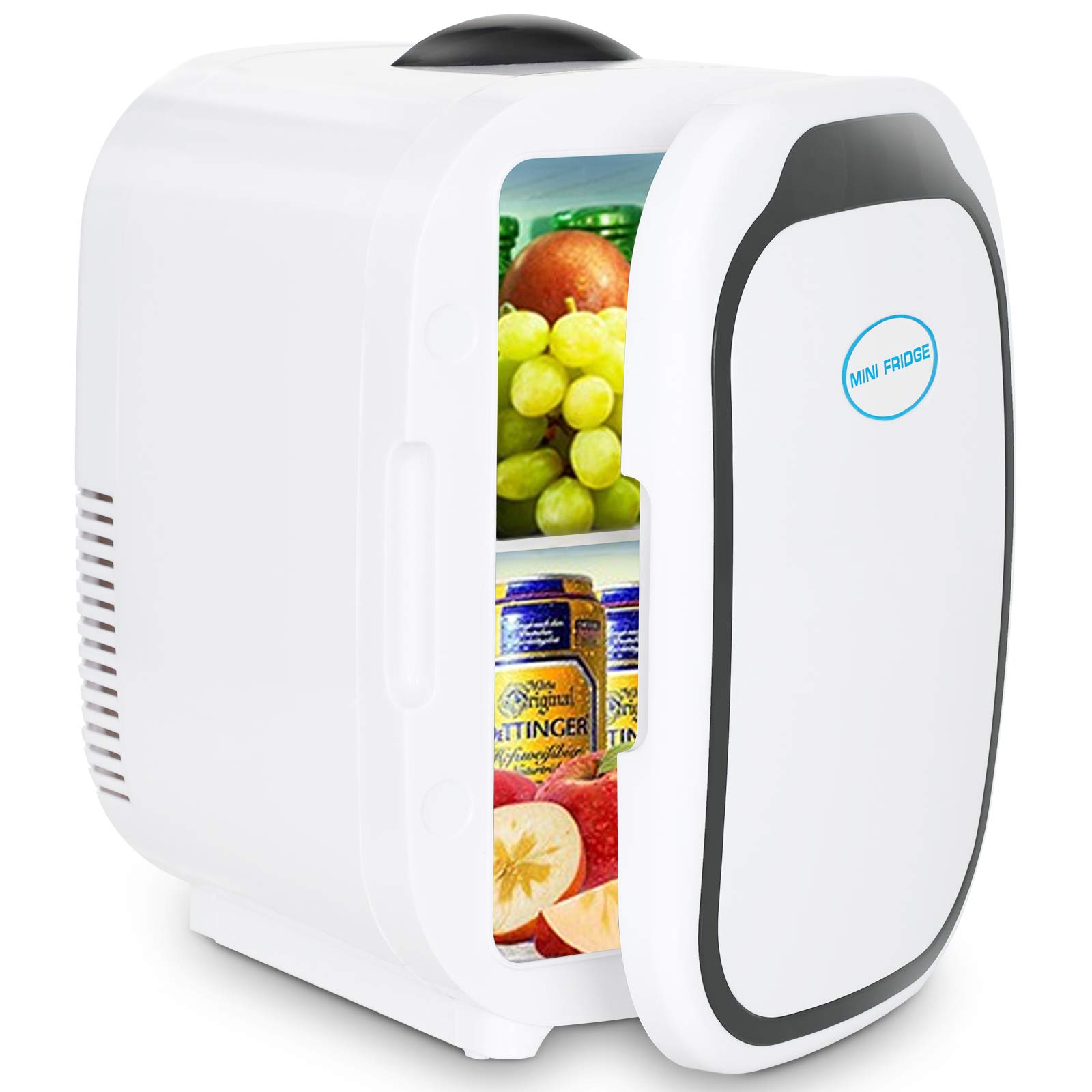 Wistopht 6L Mini Fridge for Bedroom - Compact AC/DC Powered Cooler & Warmer, Portable Refrigerator for Skincare, Makeup, Drinks - Perfect for Office, Car, Dorm & Travel Use