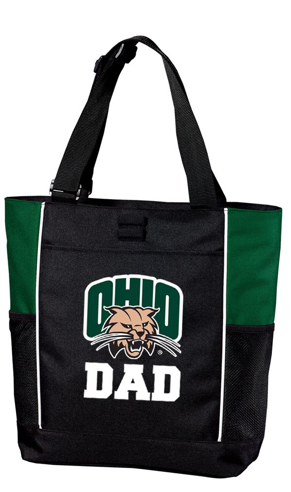 Ohio Bobcats Dad Tote Bag - Colorblock Ohio University Gift for Dad - Durable Beach, Pool & Travel Tote for Men - Perfect for Game Day, Shopping & Outdoor Activities
