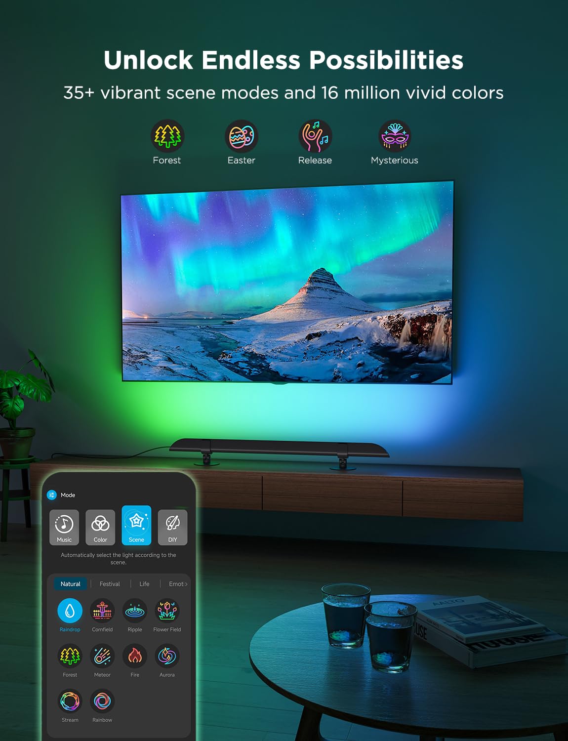 Govee RGBIC Smart LED Light Bars for TV - 15