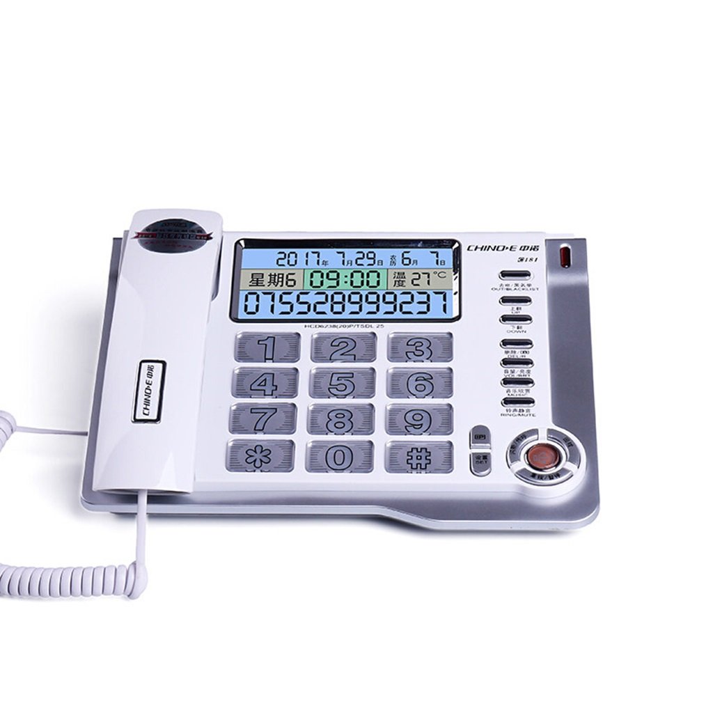 Elderly-Friendly Corded Landline Telephone with Caller ID, Hands-Free & Backlight - Easy-to-Use Wired Home Office Phone for Seniors & Business Use | Ideal for Bedrooms, Kitchens & Home Offices
