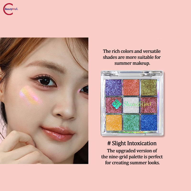 SheenEffect 9-Color Eyeshadow Palette - Highly Pigmented, Long-Lasting Makeup for Day & Night Looks | Perfect for Party, Wedding & Everyday Wear