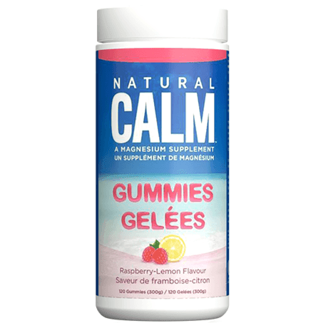 Natural Calm Gummies - Raspberry Lemon Flavor, 120 Count - Stress Relief & Sleep Support Supplement for Adults - Perfect for Nighttime Relaxation & Daily Stress Management
