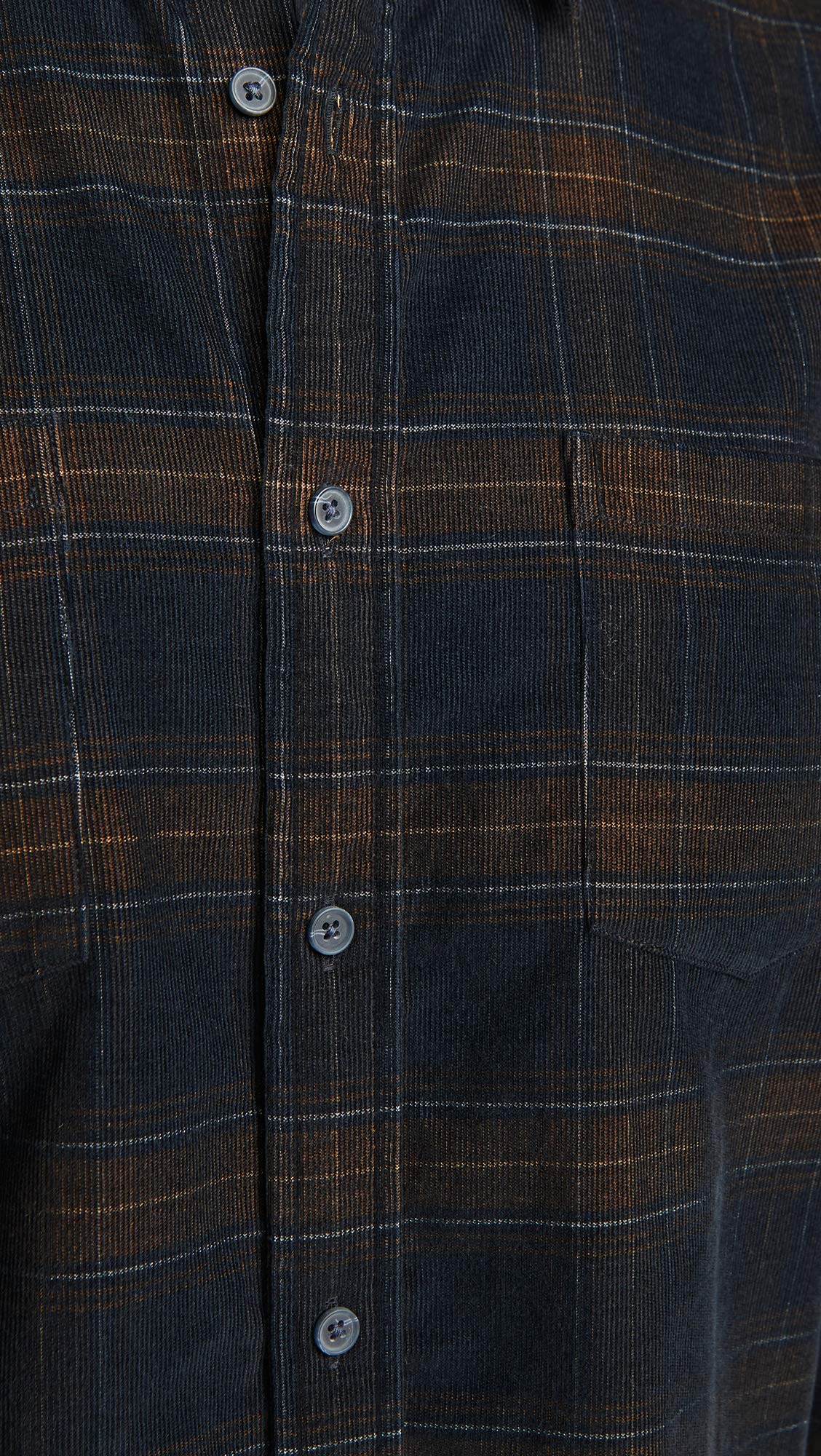 Vince Men's Corduroy Plaid Button-Down Shirt - Stylish Casual & Workwear for Fall & Winter Outfits