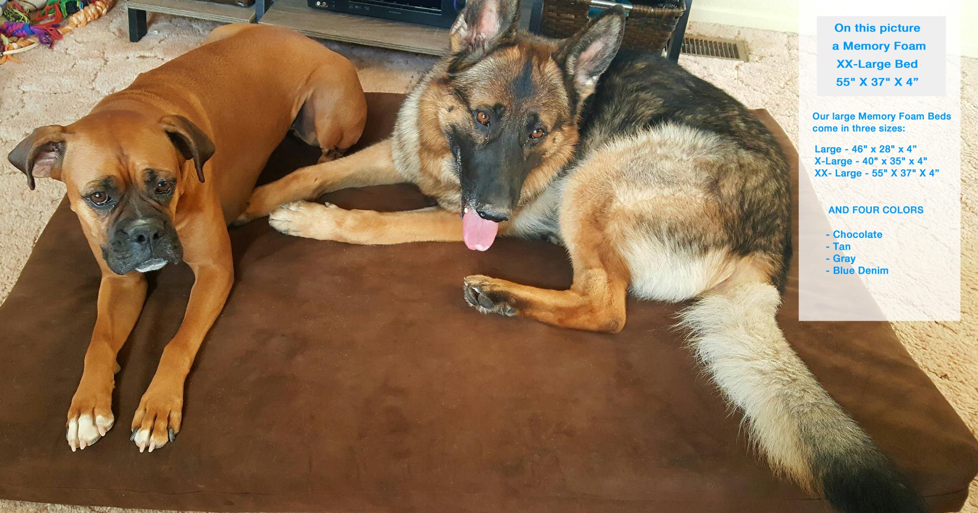 XL Orthopedic Memory Foam Dog Bed for Large Dogs - 100% Made in USA - Washable Pet Bed with Removable Cover - 40