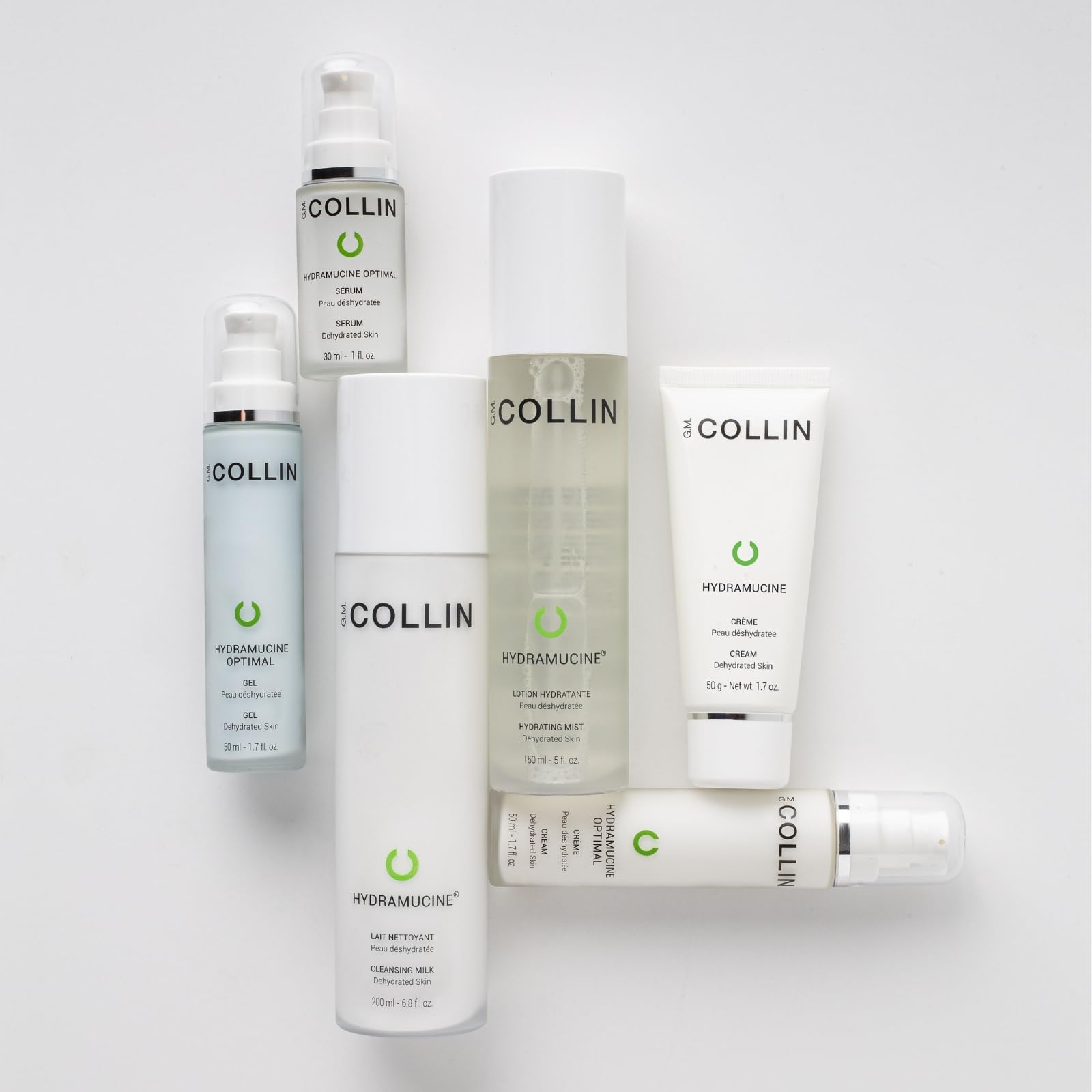 G.M. COLLIN Hydrating Skincare Set - Hydramucine Cleansing Milk & Hydrating Mist for Dry Skin | Daily Moisturizing Routine & Spa Facial Care