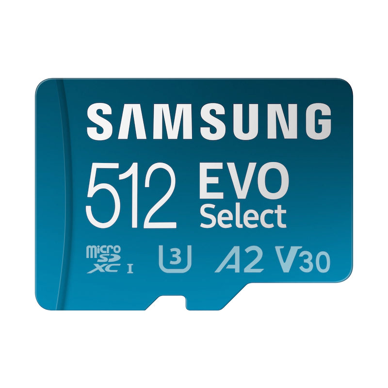 Samsung 512GB EVO Select microSDXC Memory Card - High Speed Storage for Smartphones, Tablets, Drones & Action Cameras