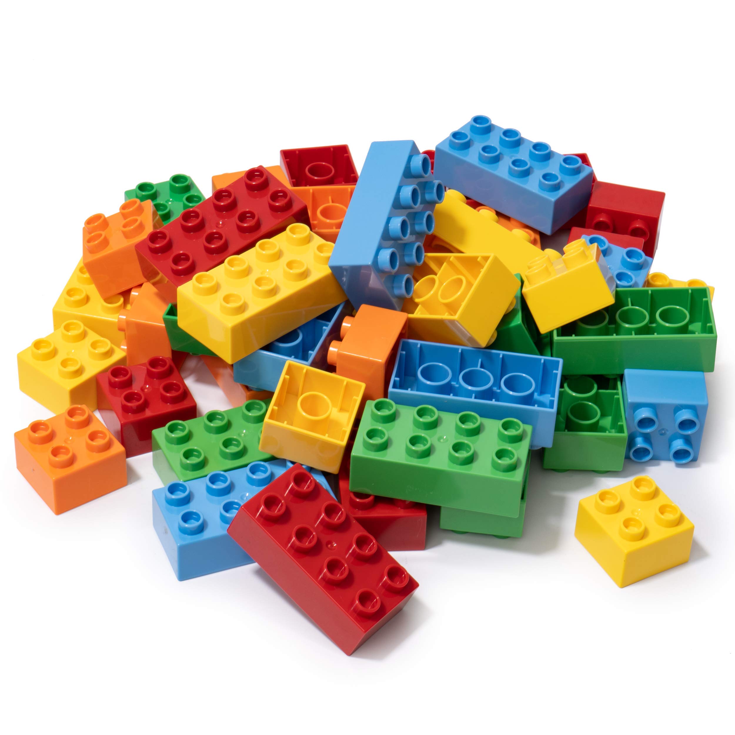 Large Building Blocks for Kids - STEM Educational Toys - 50-Piece Classic Big Bricks Set - Compatible with LEGO & Major Brands - Creative Learning Toys for Toddlers & Children (Ages 3+) - Perfect for Classroom, Birthday Gifts & Family Bonding Activities