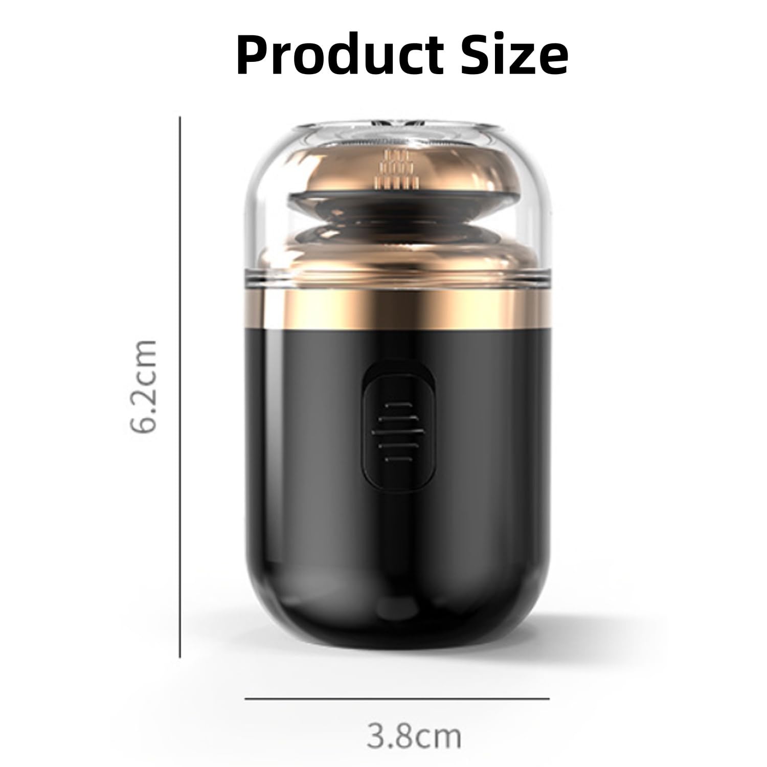 Mini Electric Shaver for Men - Portable 2-in-1 Rechargeable Face & Nose Hair Trimmer, Waterproof Travel Shaver with Dual Blades - Perfect for Home, Office, Gym & Travel (Black+White)