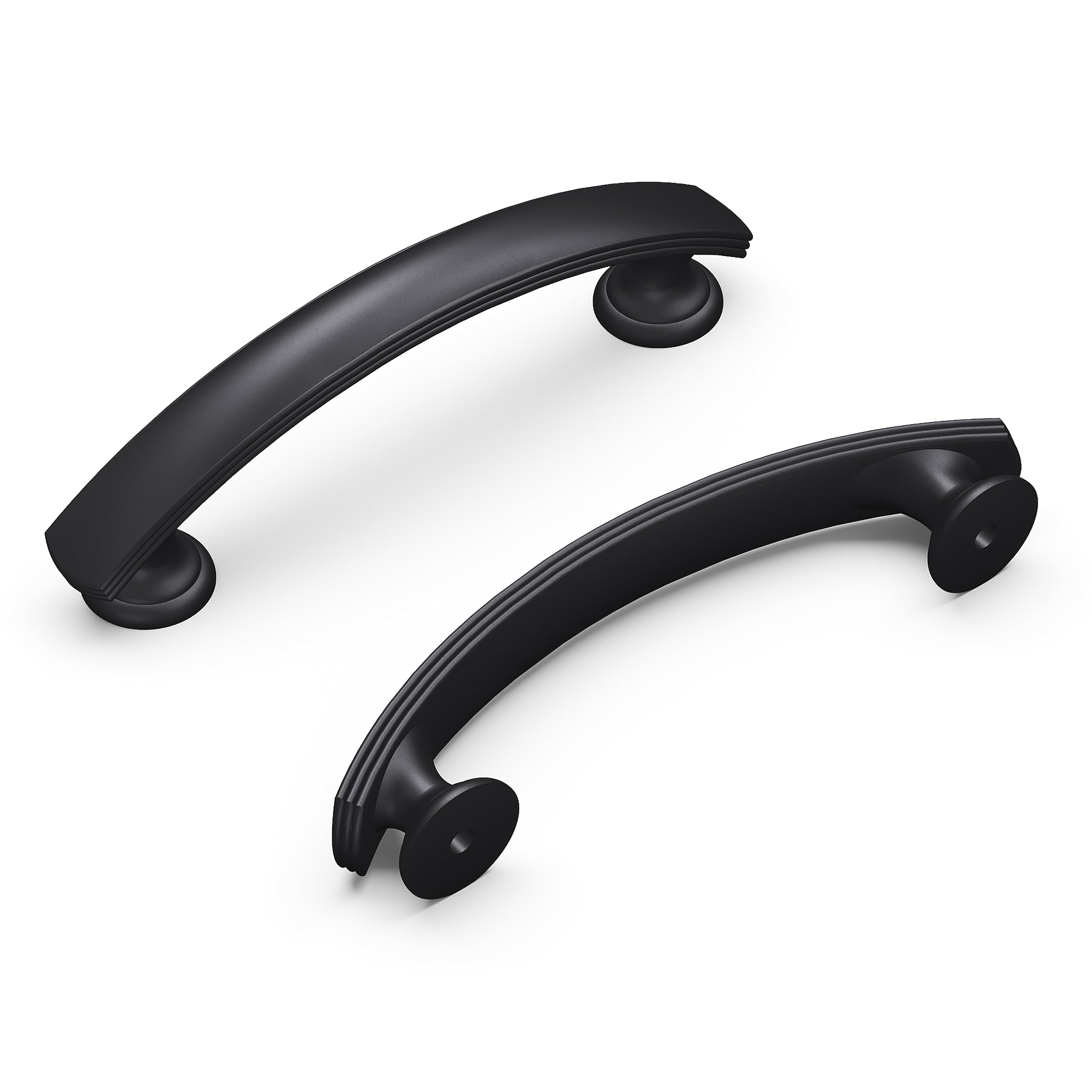 Hickory Hardware 1 Pack Solid Core Kitchen Cabinet Pulls - Luxury Matte Black Cabinet Handles for Doors & Dresser Drawers (3 Inch Hole Center) - American Diner Collection - Perfect for Modern Kitchens, Bathroom Vanities & Office Furniture Upgrade