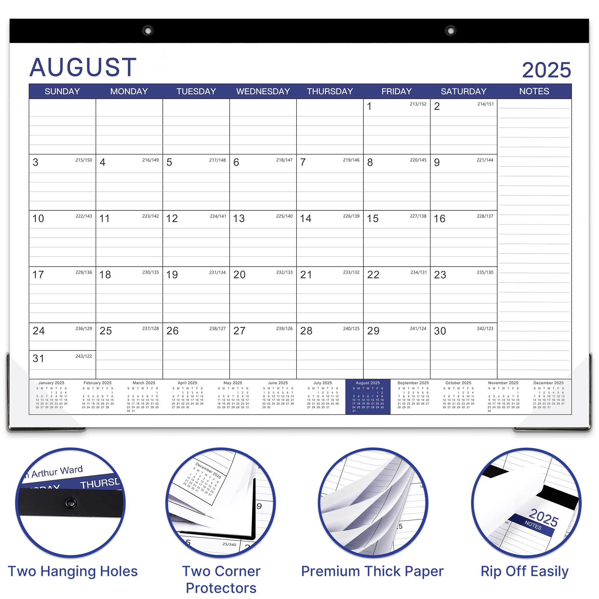 2025-2026 Monthly Desk Calendar Planner - 18 Months (July 2025 to December 2026) | 17