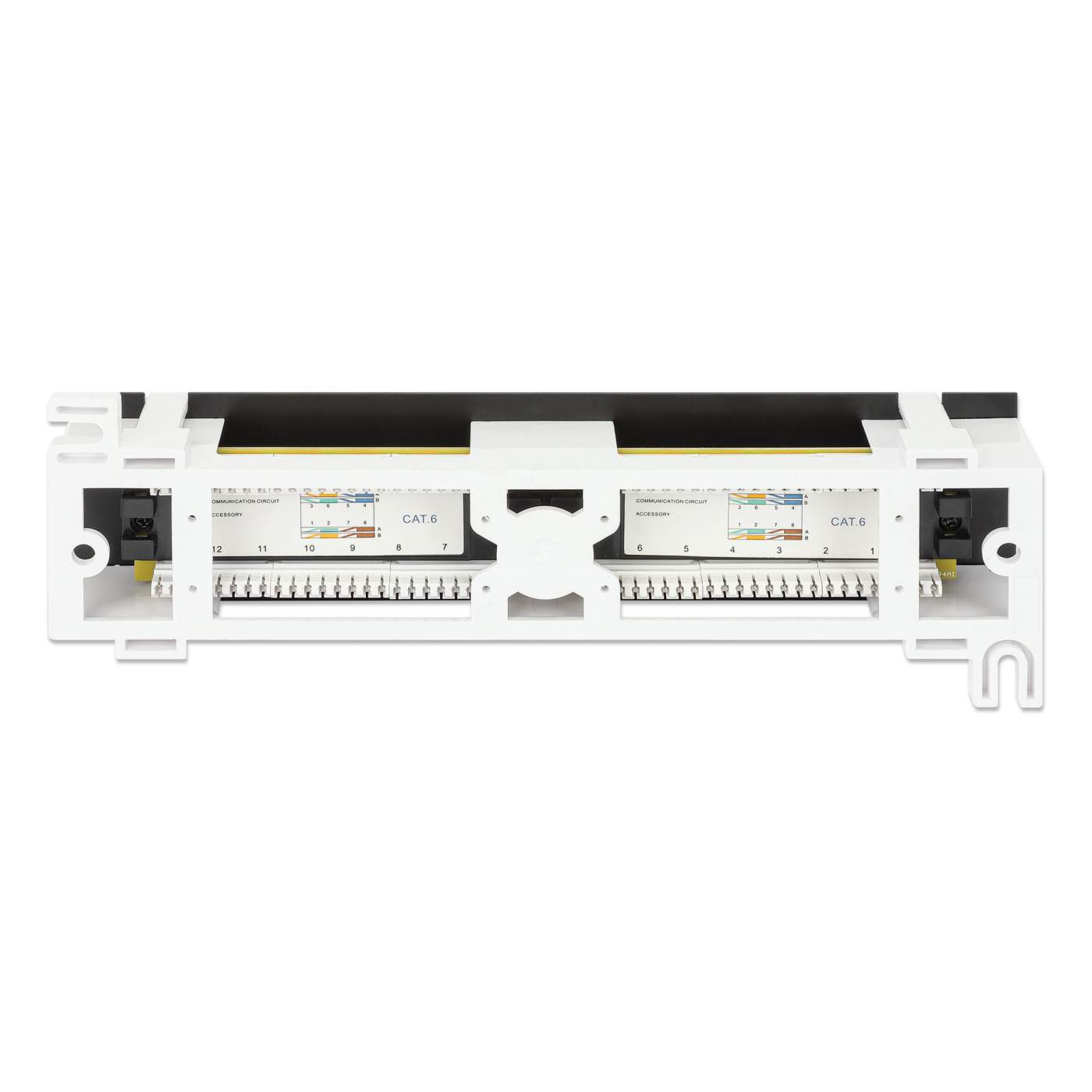 24-Port Cat6 Ethernet Patch Panel - Wall Mount Network Panel for Home & Office Use - Ideal for Server Rooms, Data Centers & Home Networking