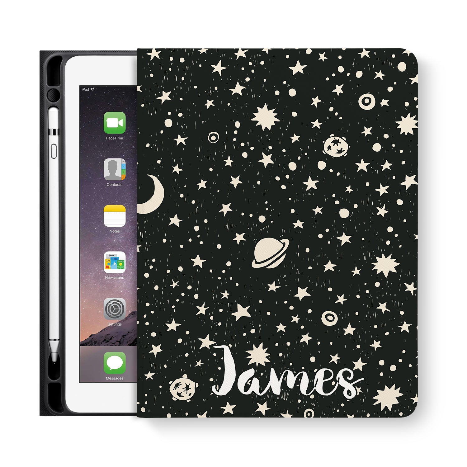 Premium iPad Folio Case with Space Gray Finish - Slim Protective Cover for iPad 6th/7th/8th/9th Gen | Perfect for Work, Travel & Home Use