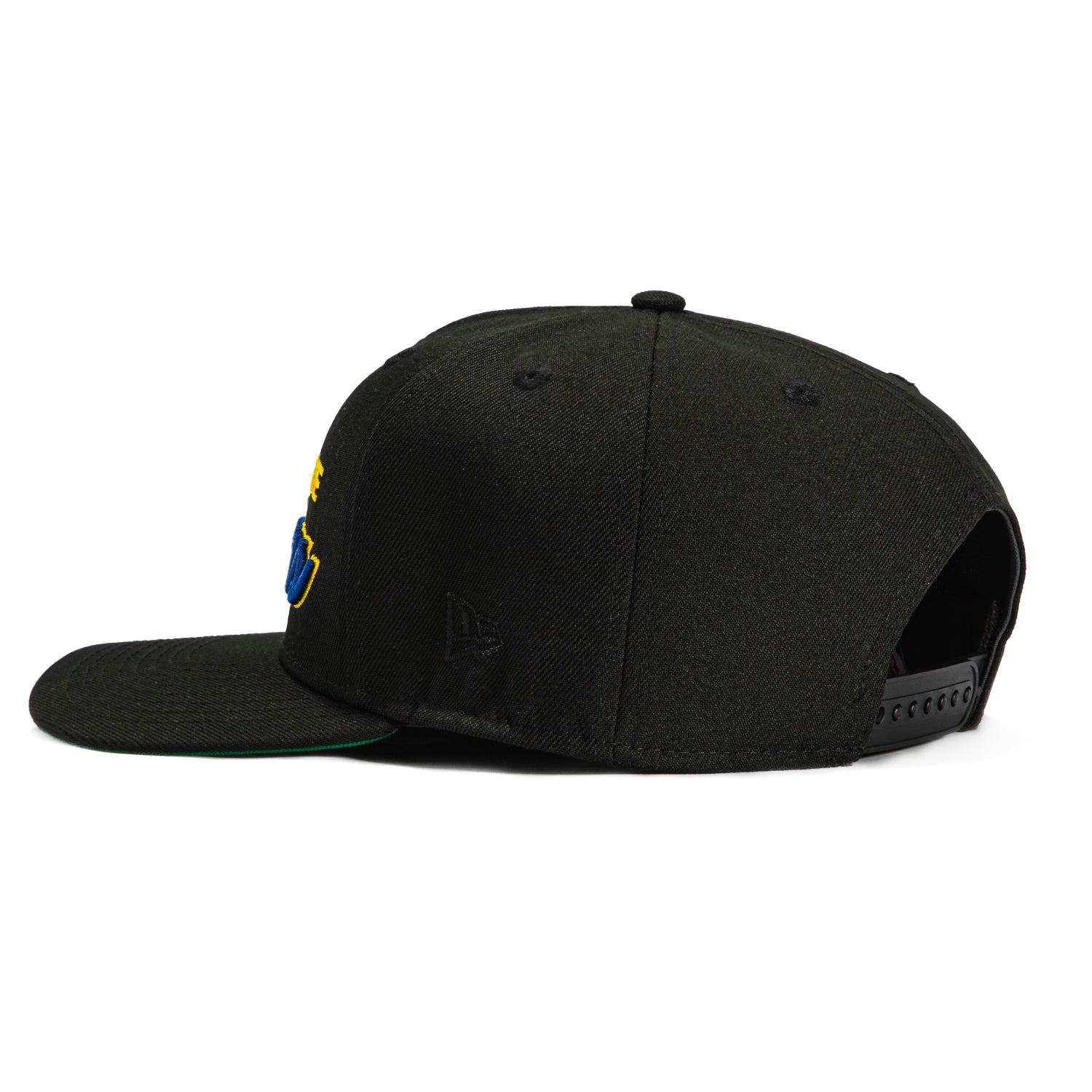 New Era 9Seventy Golden State Warriors Script Stretch Snapback Hat - Adjustable Baseball Cap for Men & Women (Black, Royal, Gold) | Perfect for Basketball Games, Streetwear & Sports Fans