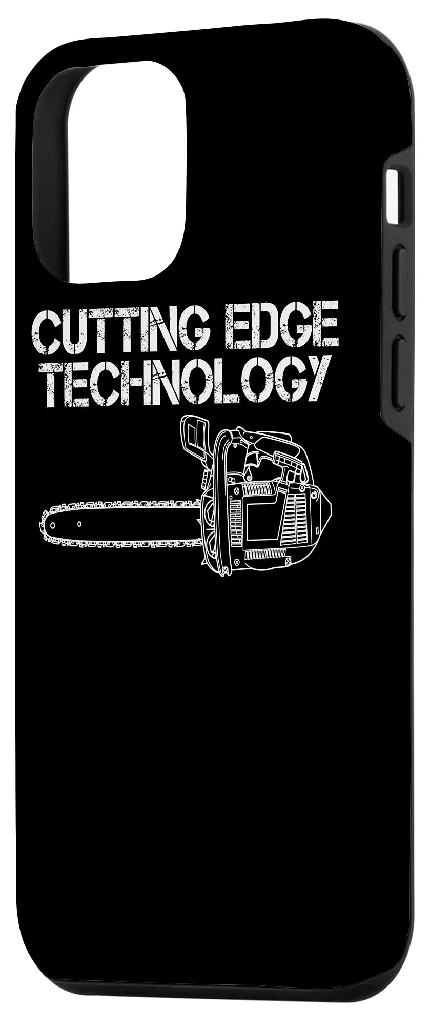 iPhone 12 Mini Funny Chainsaw Case - Cutting Edge Technology Design for Farmers & Outdoor Enthusiasts - Perfect for Work, Hunting & Outdoor Adventures