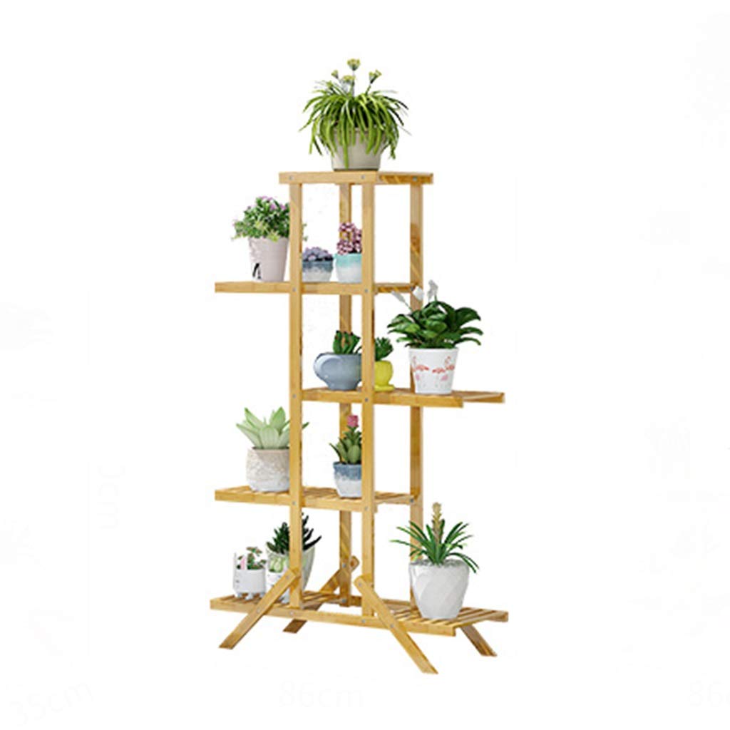 YCDJCS Multi-Tier Flower Stand for Home - Black & White (Yellow Option) - 86x35x128cm - Perfect for Indoor Plants, Succulents, and Home Decor