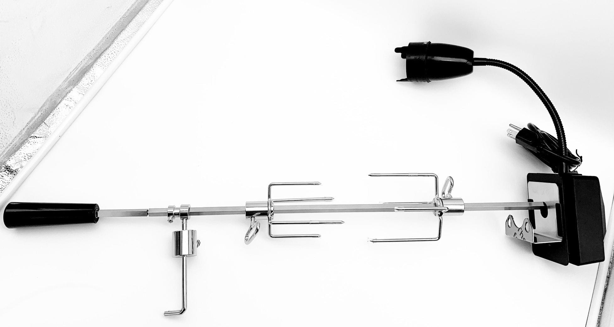 Napoleon 69100 Heavy Duty Rotisserie Kit with Motor & Light - Perfect for Grilling, BBQ, and Outdoor Cooking