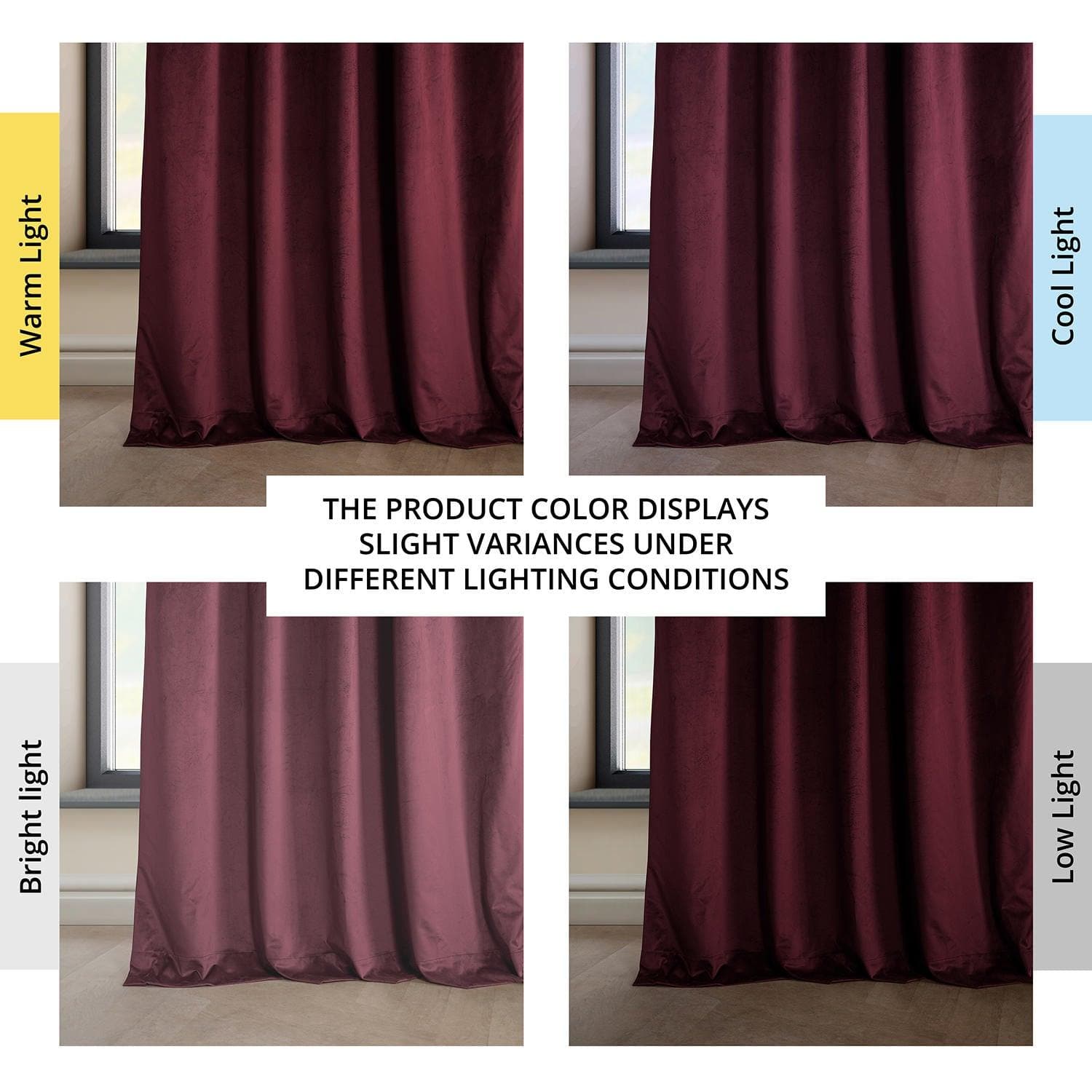 Dark Merlot Heritage Plush Velvet Blackout Curtains for Bedroom - Thermal Insulated Noise Reducing Drapes for Living Room, Nursery & Home Theater