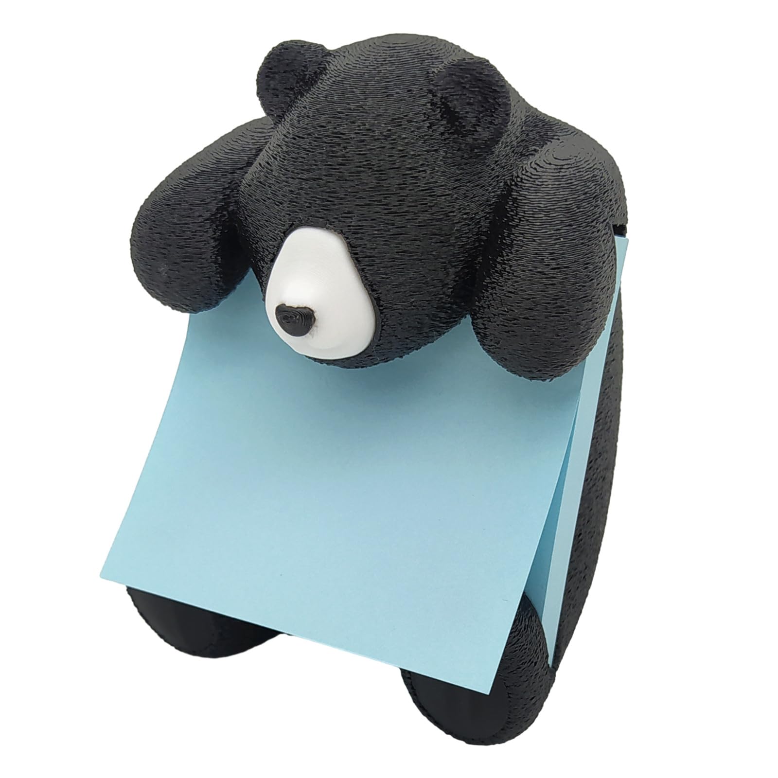 Black Bear Pop Up Sticky Notes Holder - 3x3 Inch Cute Animal Note Dispenser for Desk, Office & School Supplies - Perfect for Organizing Tasks, Reminders & Memos in Home, Work or Classroom Settings